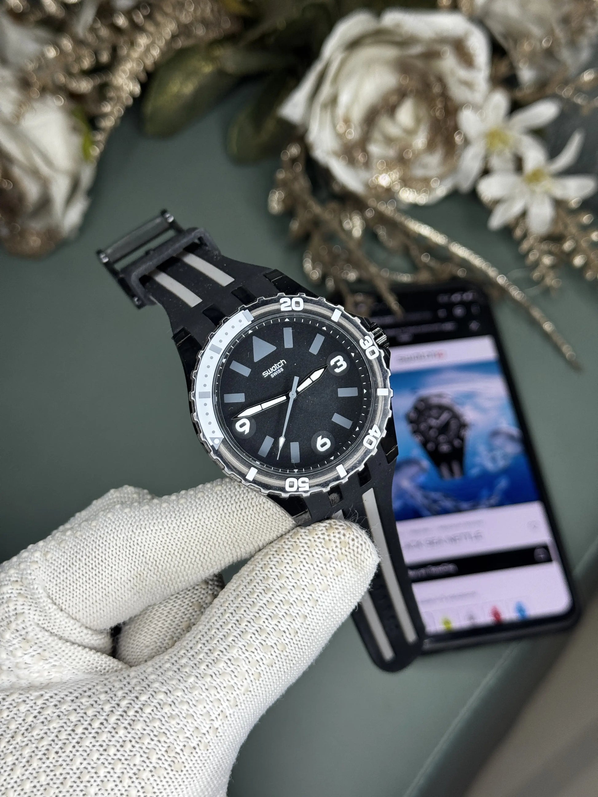 Swatch Sea Nettle Black Premium Quartz Watch