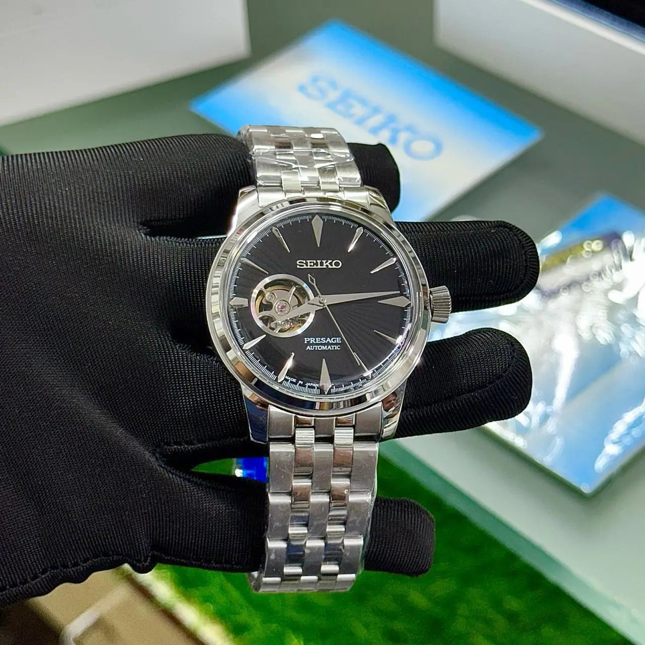 Seik_o Pressage Automatic Silver Black