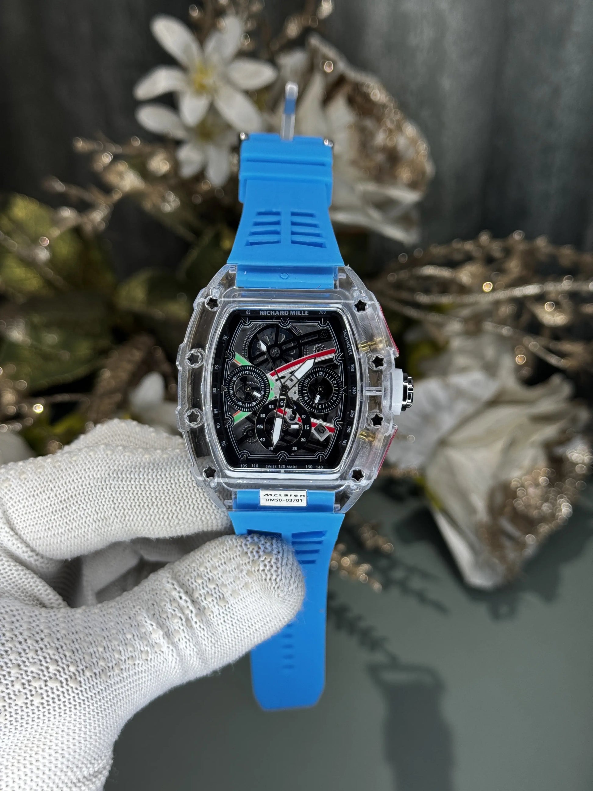 Richard Mille McLaren Sky Blue Premium Chronograph Watch