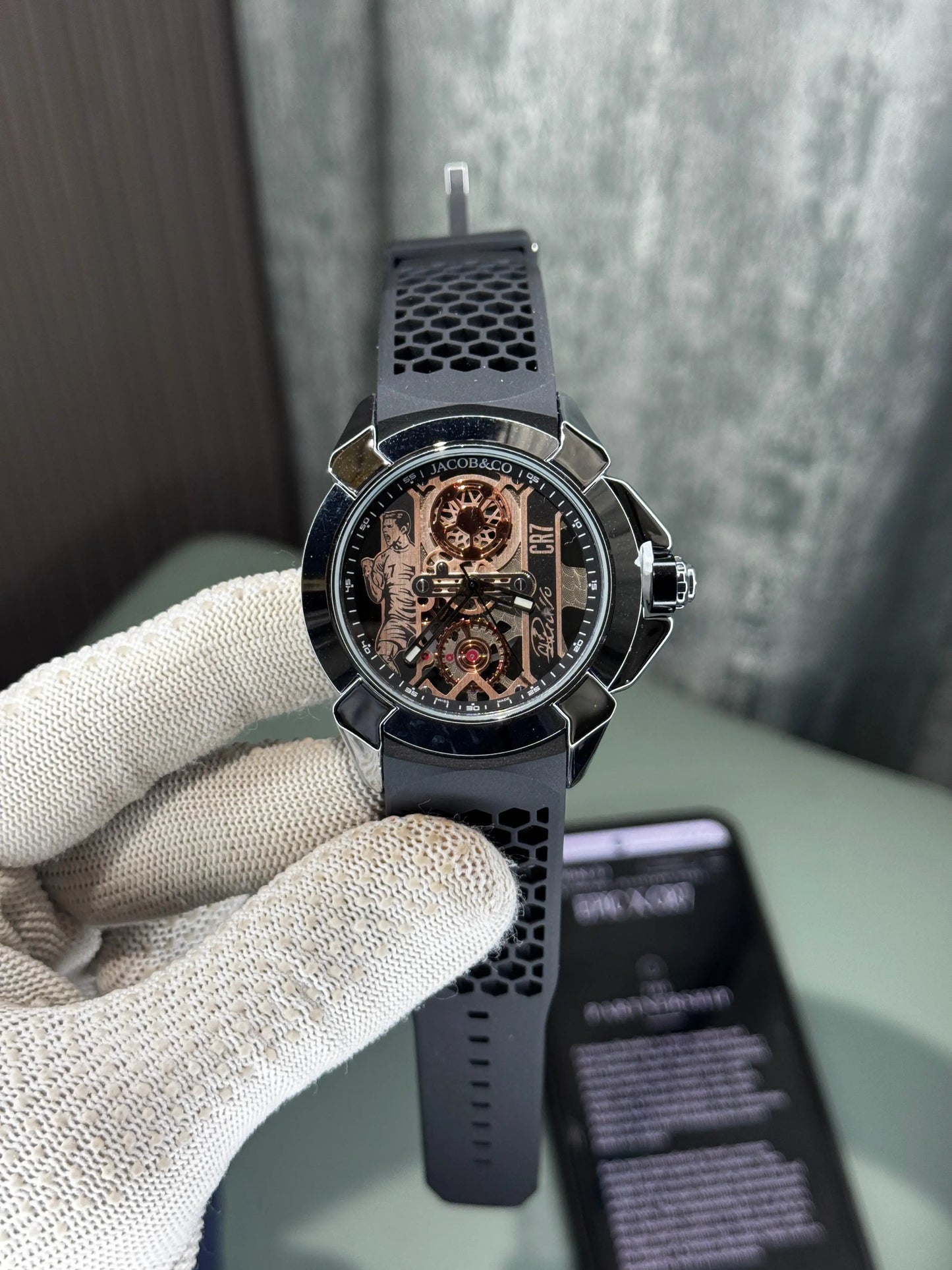 Jacob&Co. Epic-X Cr7 Silver Black Premium Quartz Watch