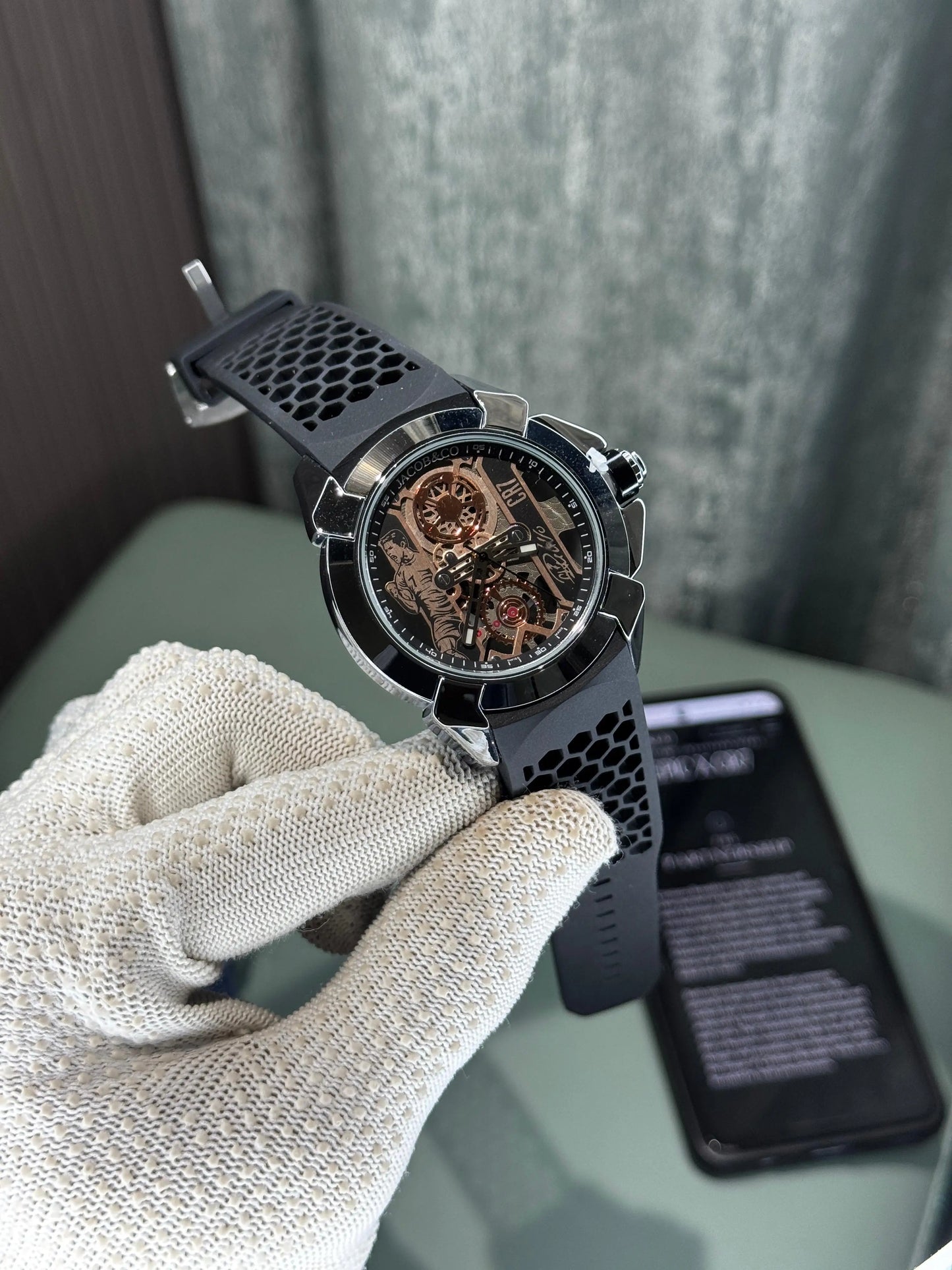 Jacob&Co. Epic-X Cr7 Silver Black Premium Quartz Watch