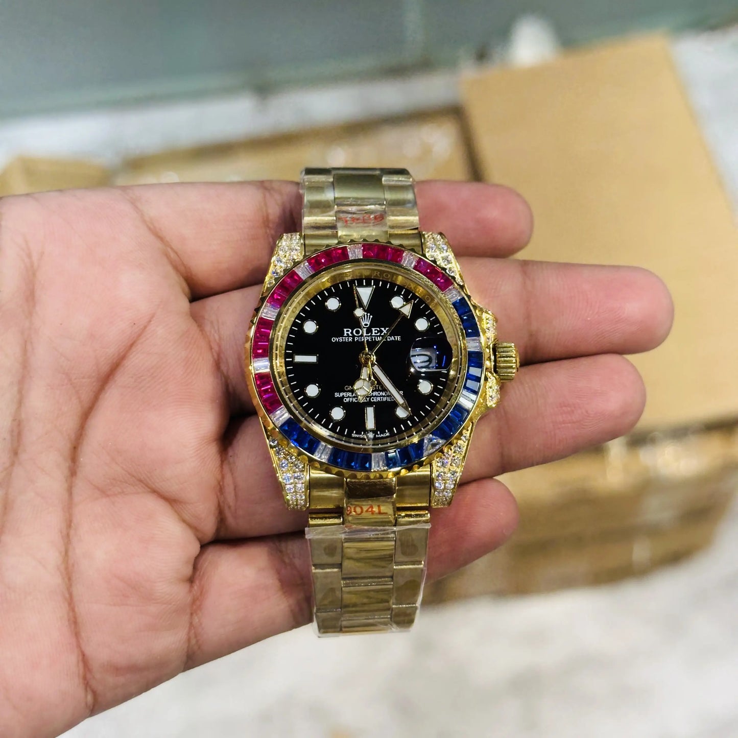 Rolex Gmt Master || Diamond Bazel