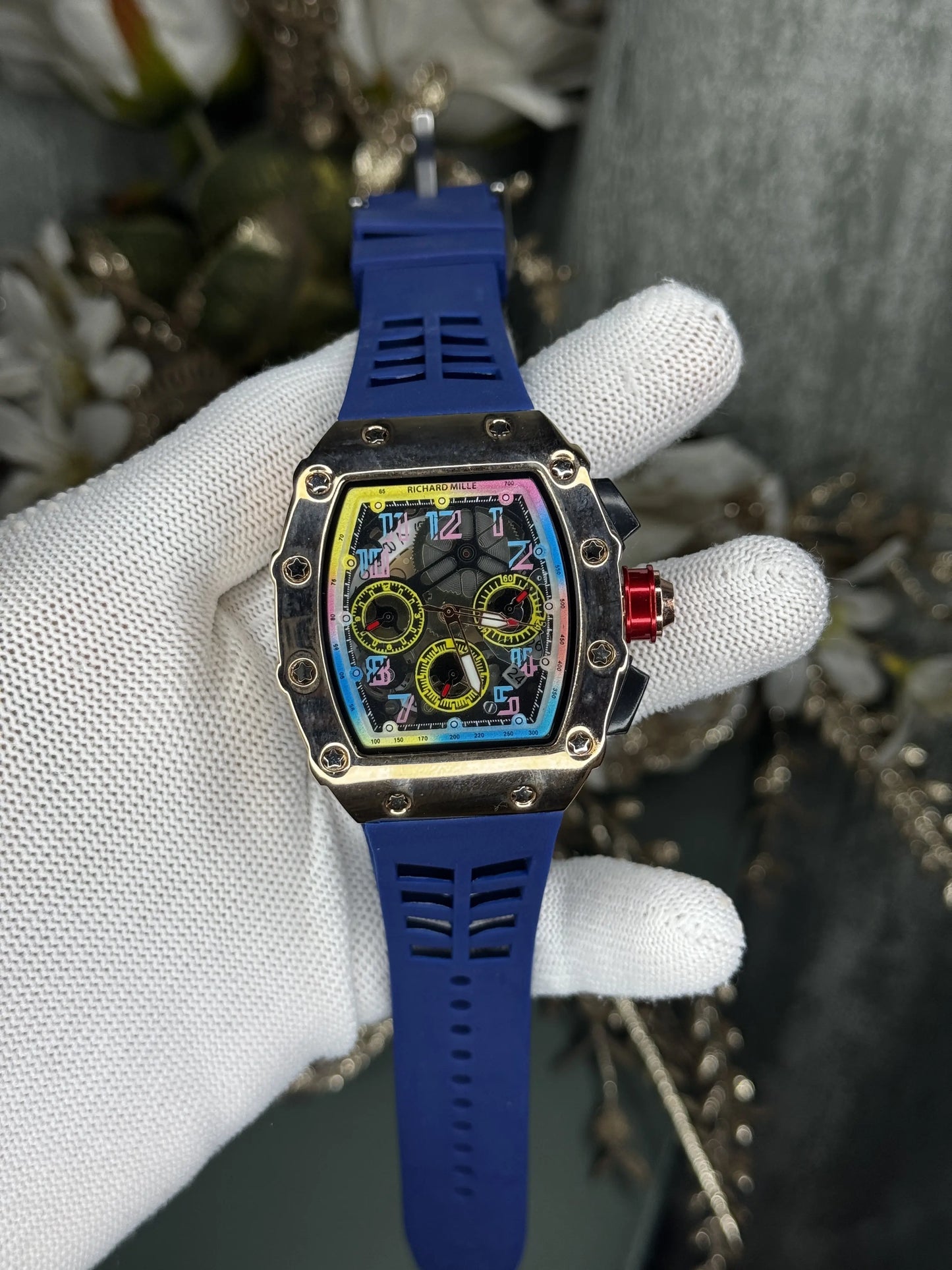 Richard Mille RM3501 Blue Multi colour Dial Premium Chronograph Watch