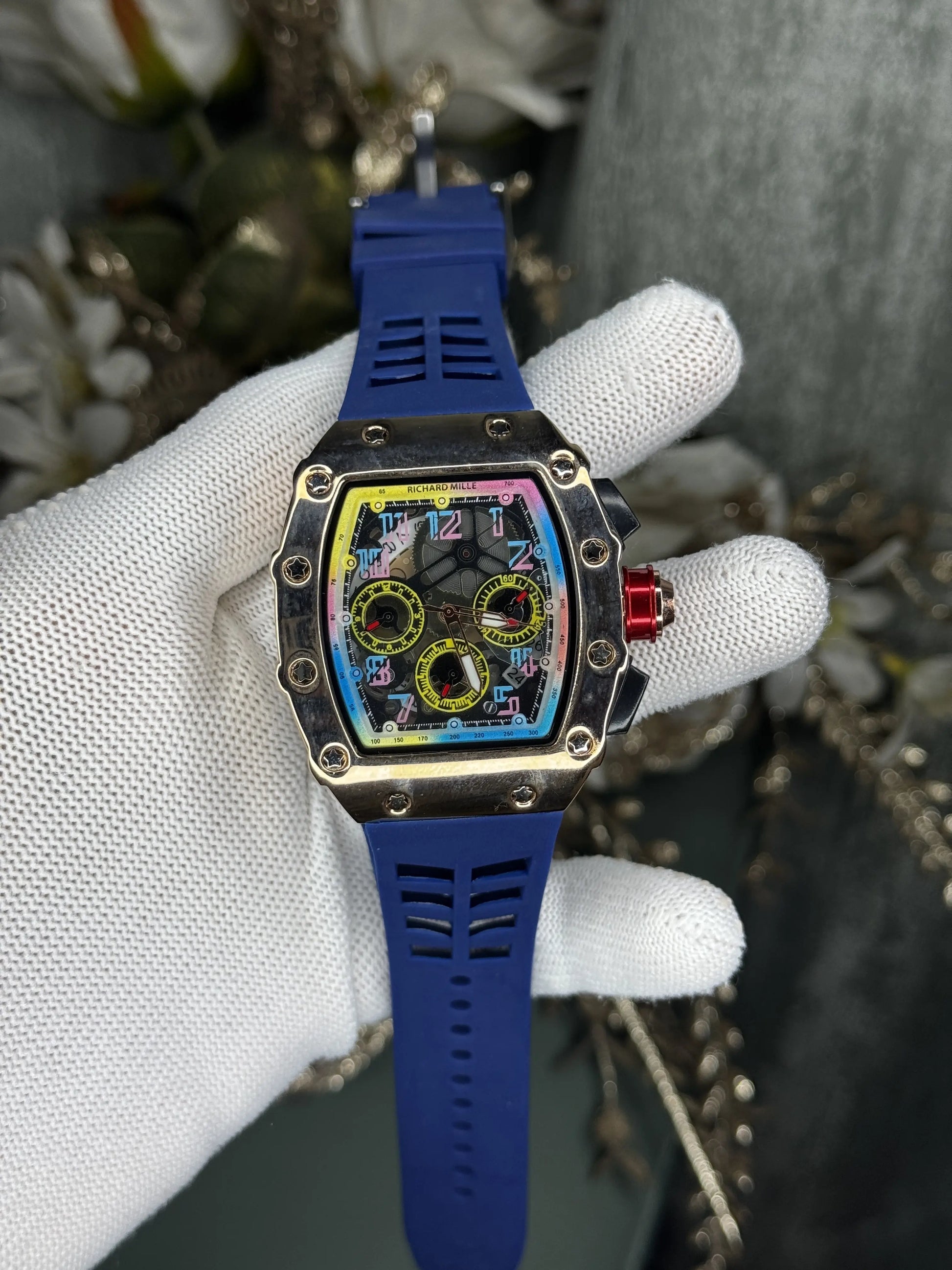 Richard Mille RM3501 Blue Multi colour Dial Premium Chronograph Watch