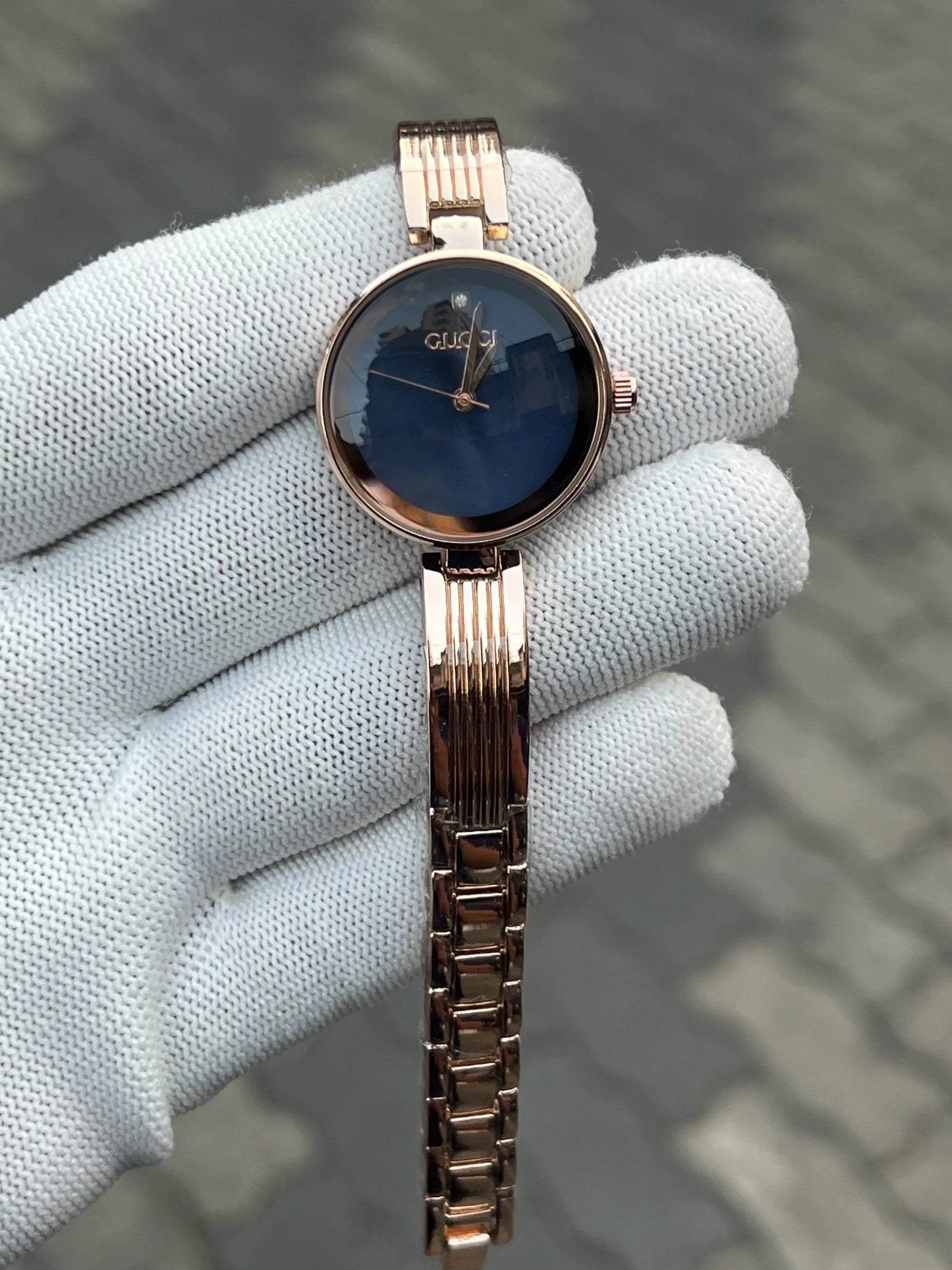 Gucc_i Rose Gold Blue
