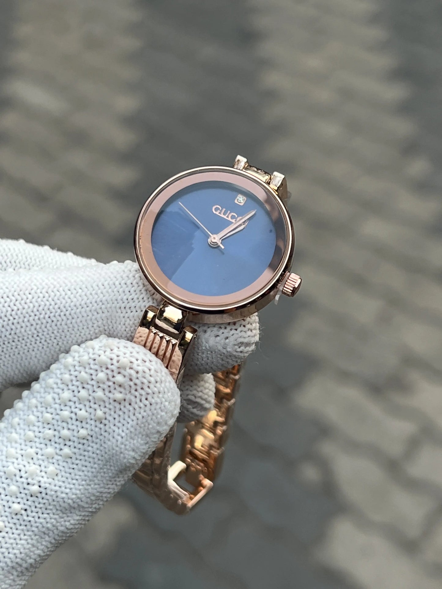 Gucc_i Rose Gold Blue