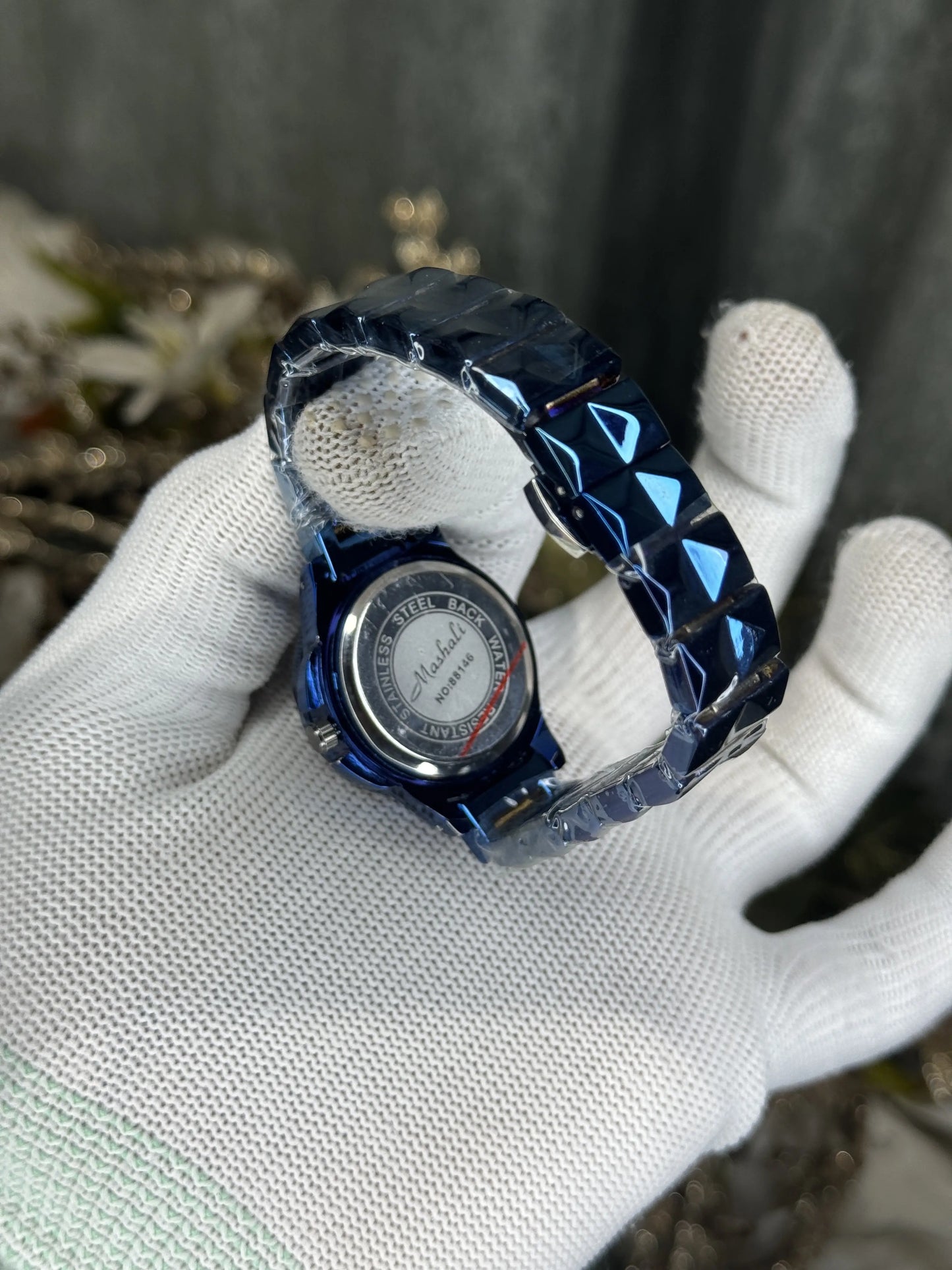 Mashali All Blue Rotating Floral Purple Premium Watch