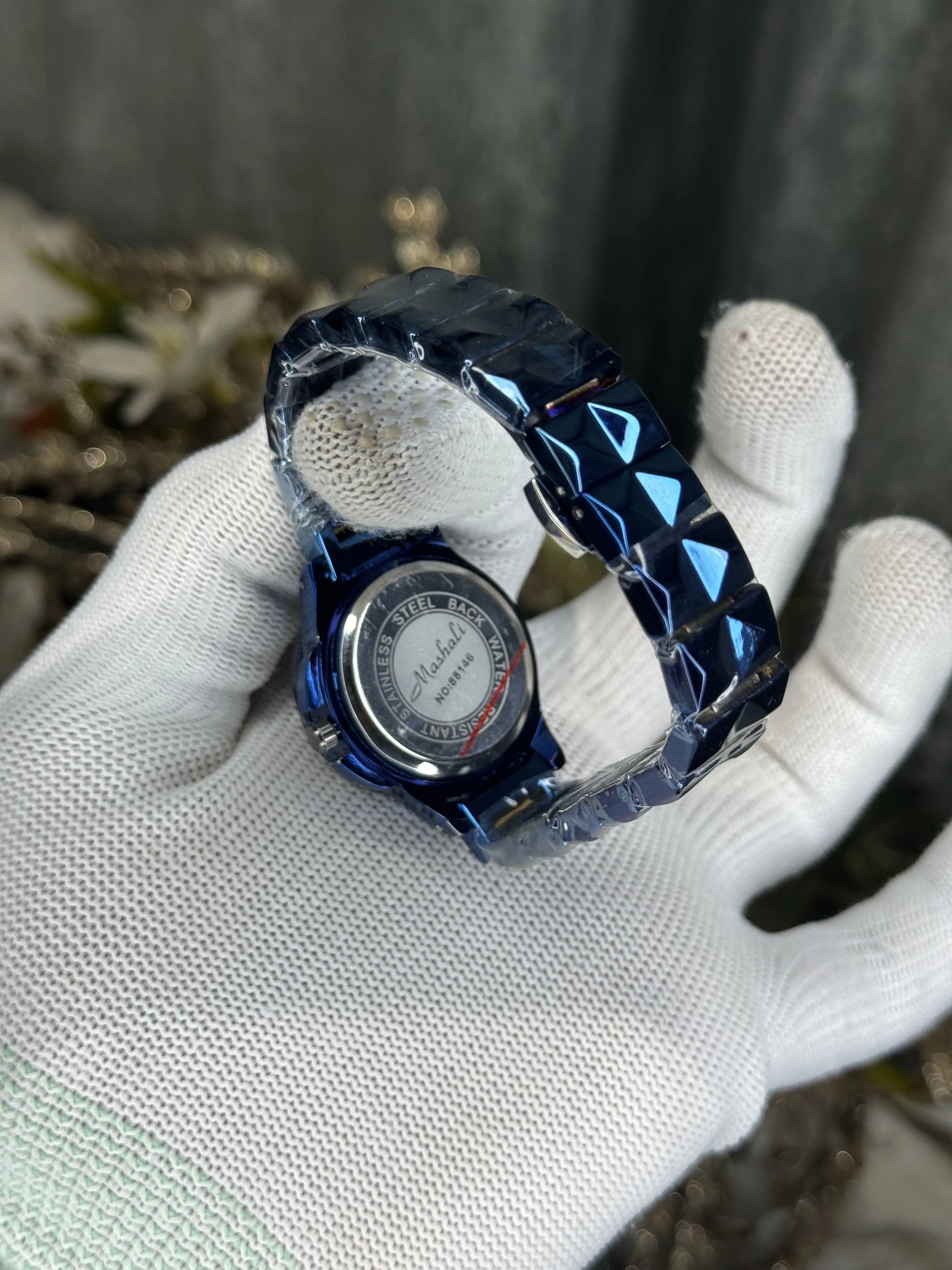 Mashali All Blue Rotating Floral Purple Premium Watch