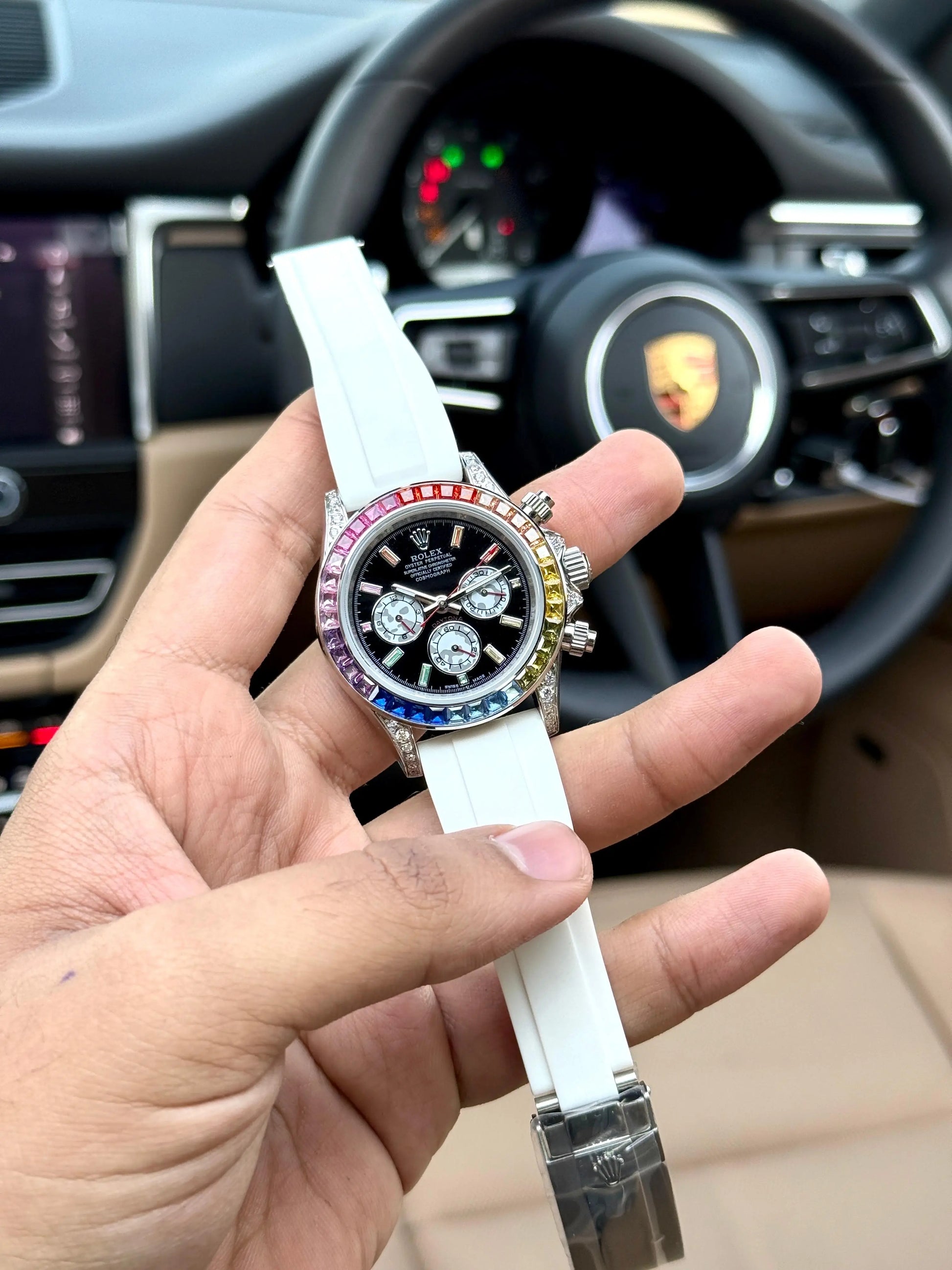 Rolex Cosmograph Daytona Rainbow White Silver