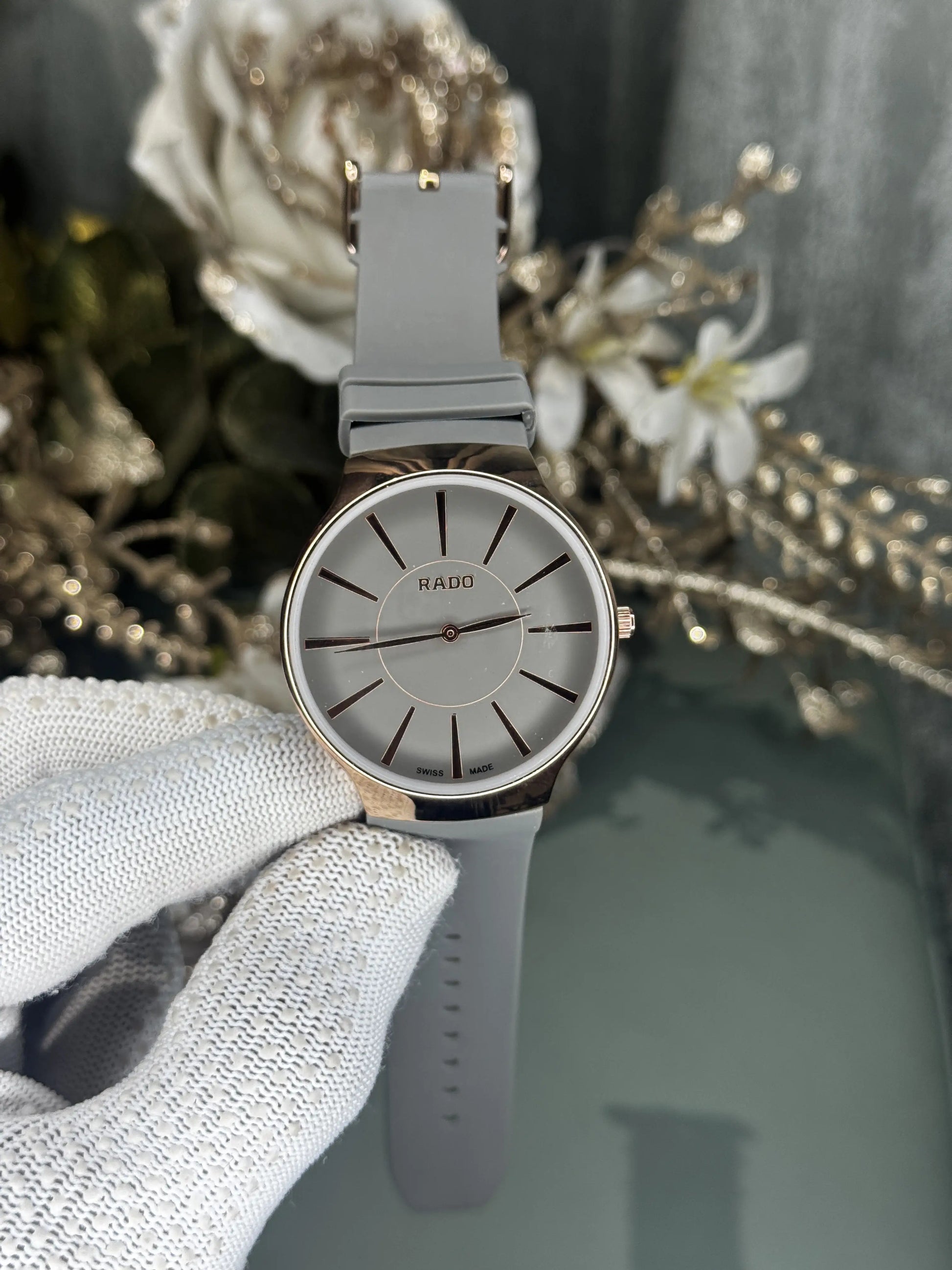 Rad o Copper Grey Silicon Strap Premium Watch
