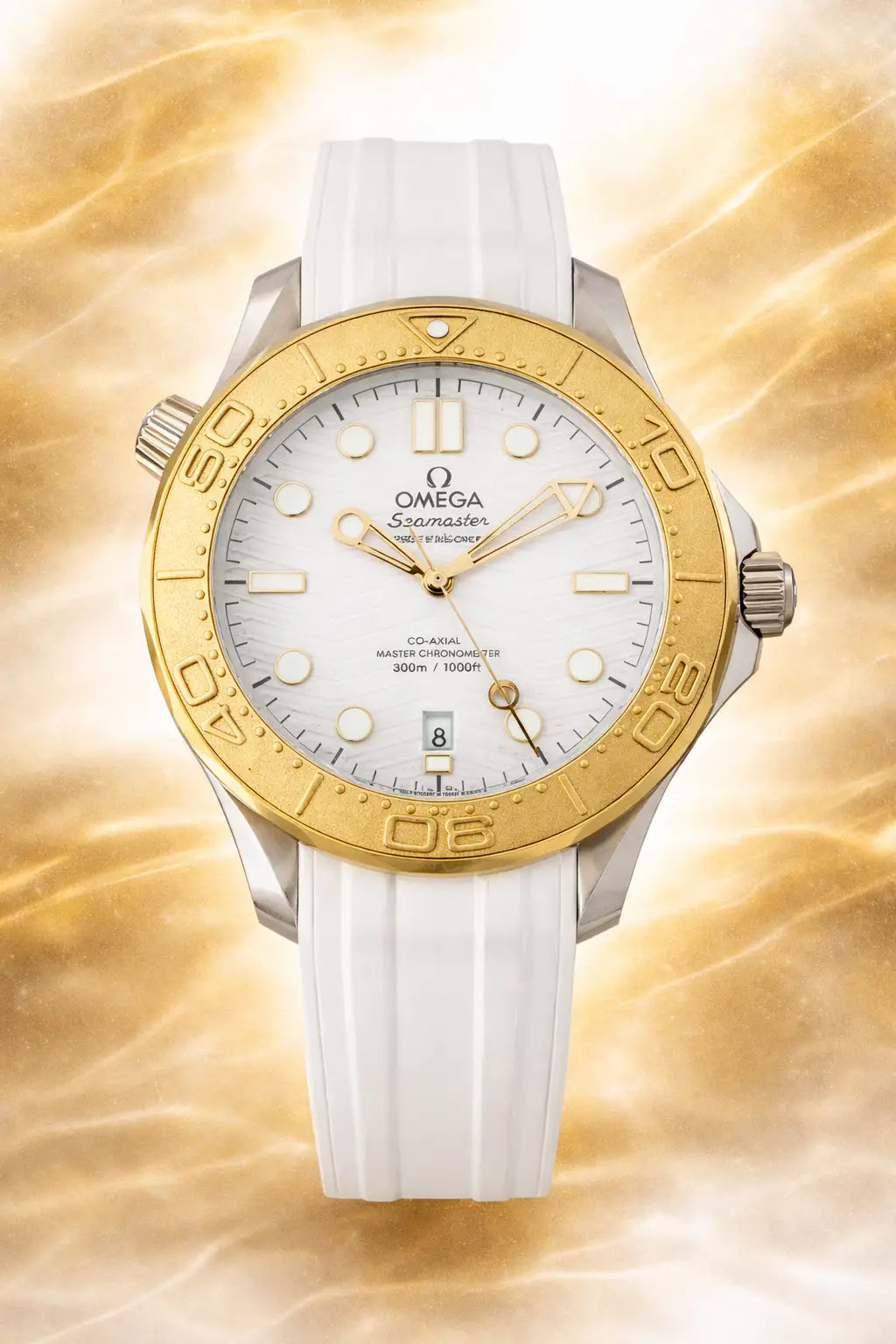 Omega Seamster Diver 300M White Gold