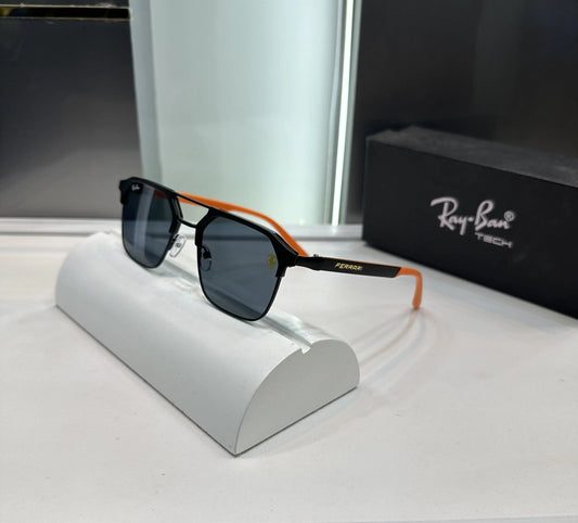 Ray Ban Orange Black Ferrari Premium Shades 04