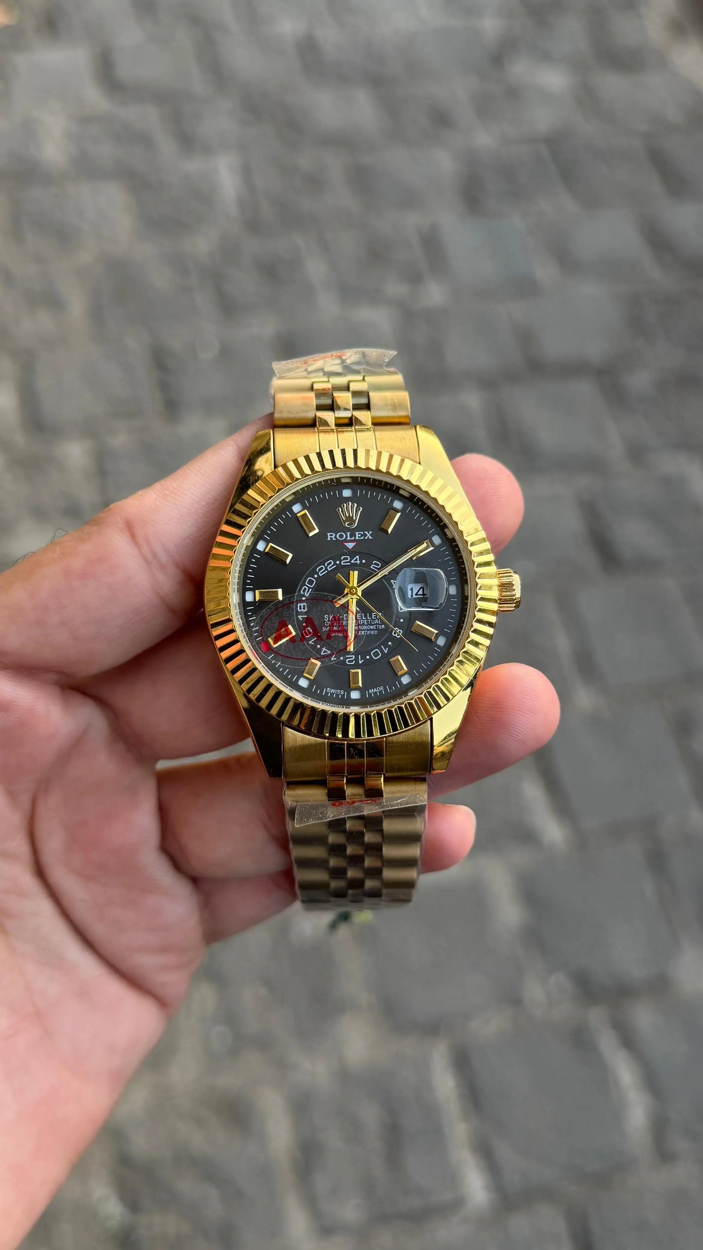 sky deweller premium quality gold black