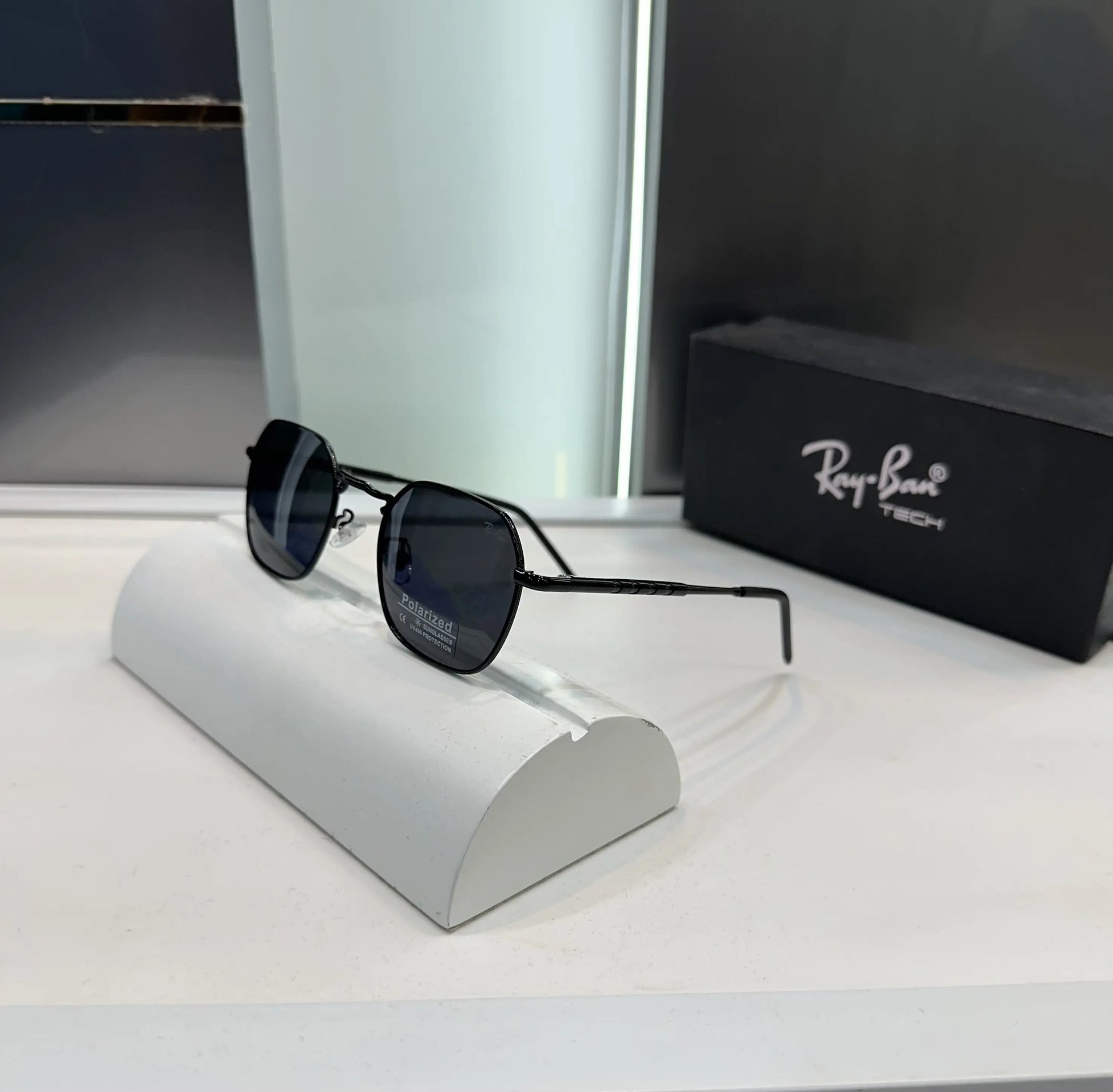 RayBan All Black Metal Premium Shades 2821