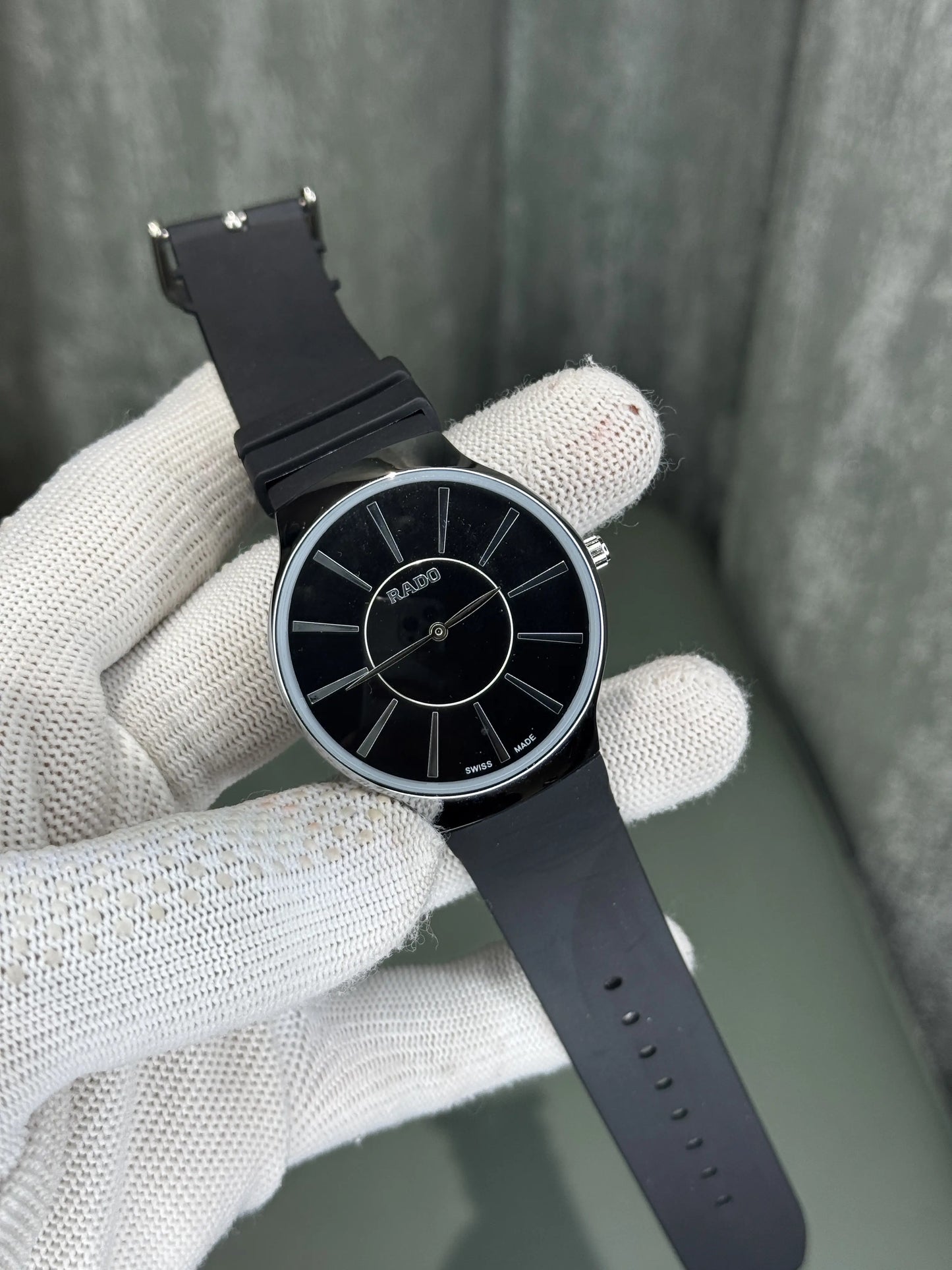 Rad o Silver Black Premium Quartz Watch