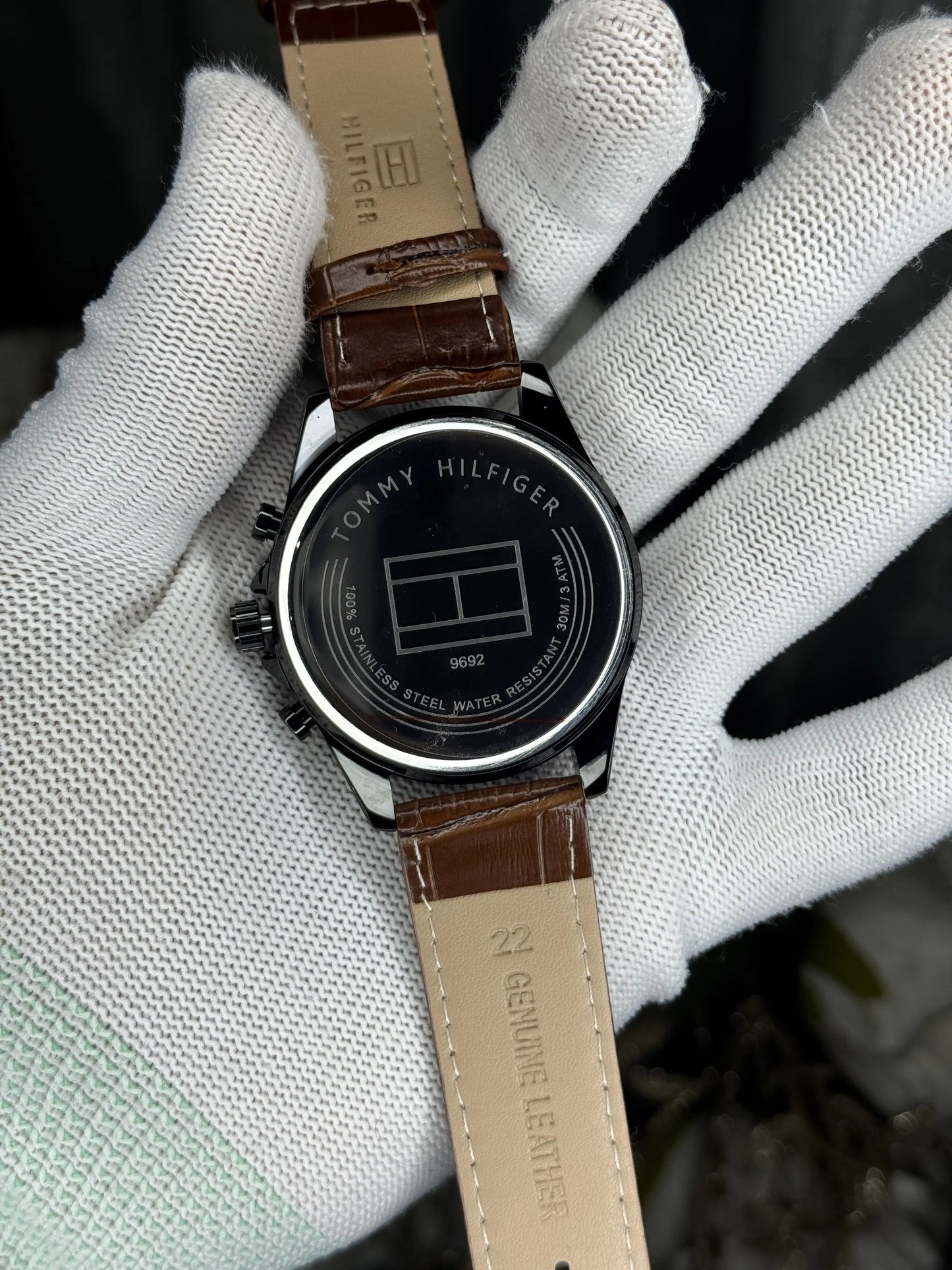 Tommy Hilfige r Black Brown Chronograph Premium Watch
