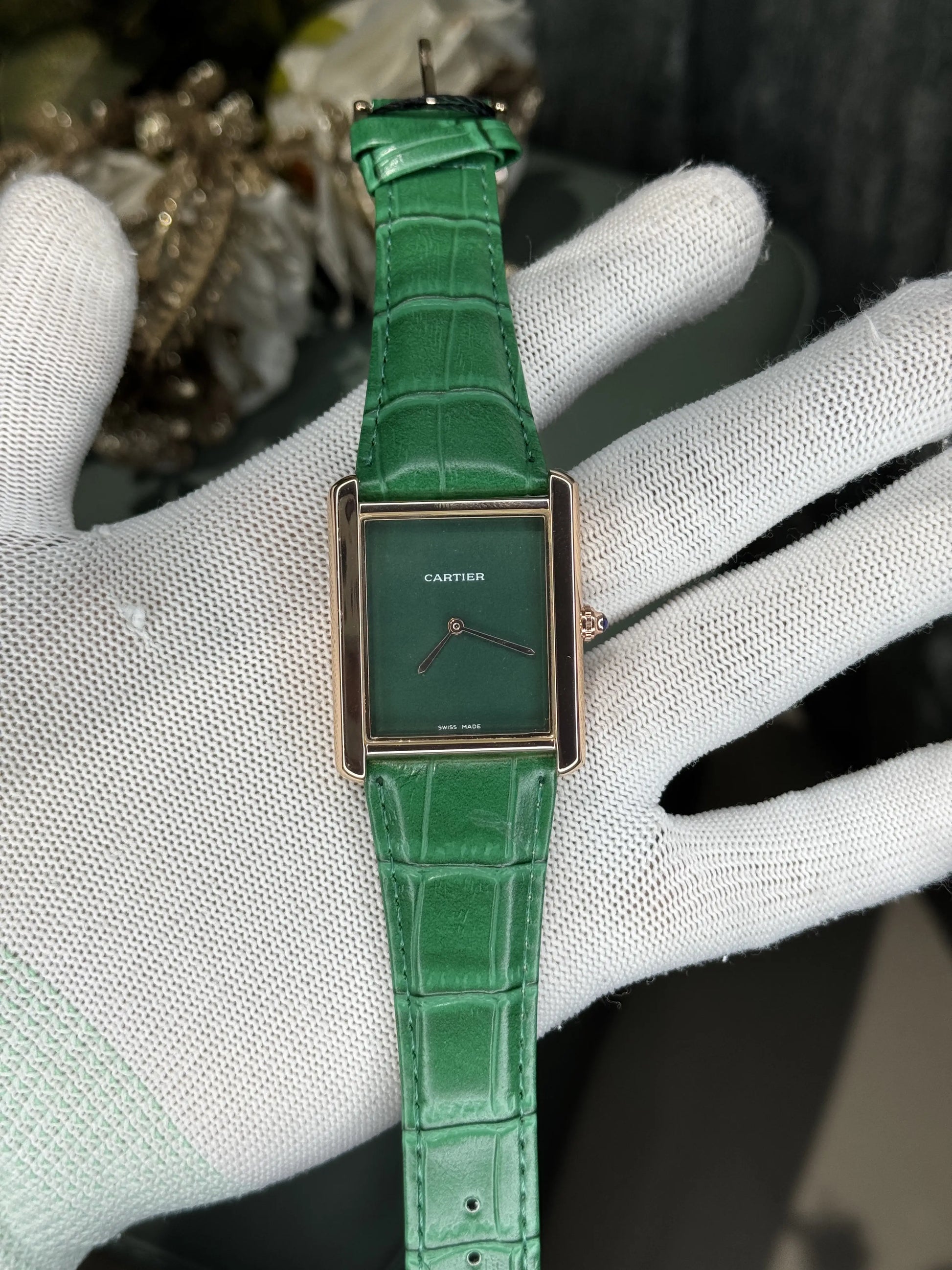 Cartie r Tank Louis Copper Green Slim Premium Watch