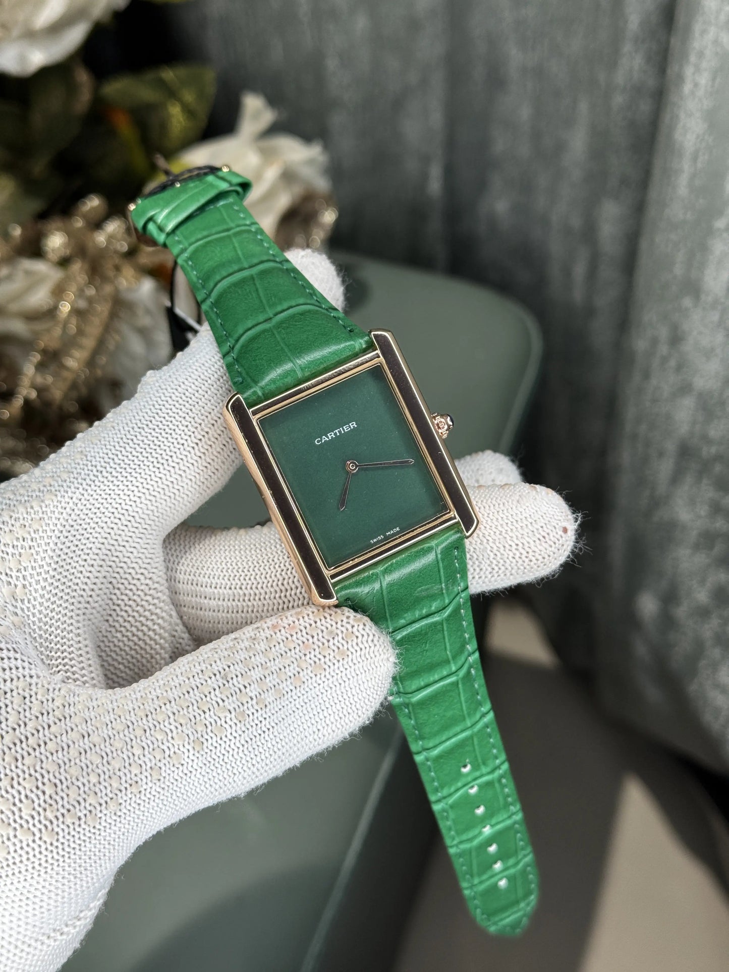 Cartie r Tank Louis Copper Green Slim Premium Watch
