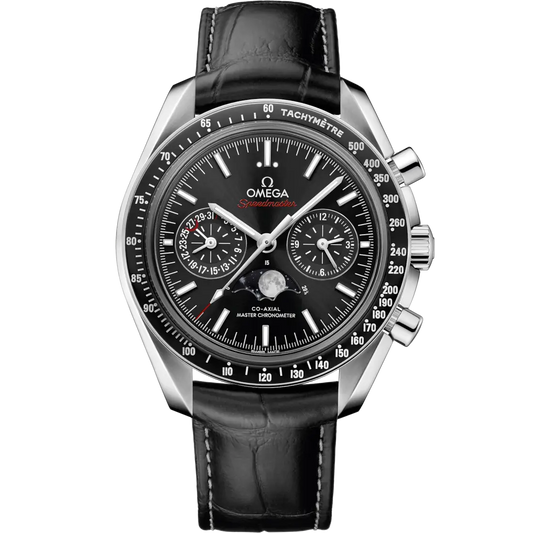 Omega SpeedMaster Moonphase Black Leather Automatic