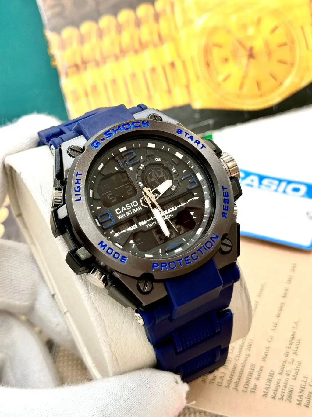 g shock blue fiber best quality