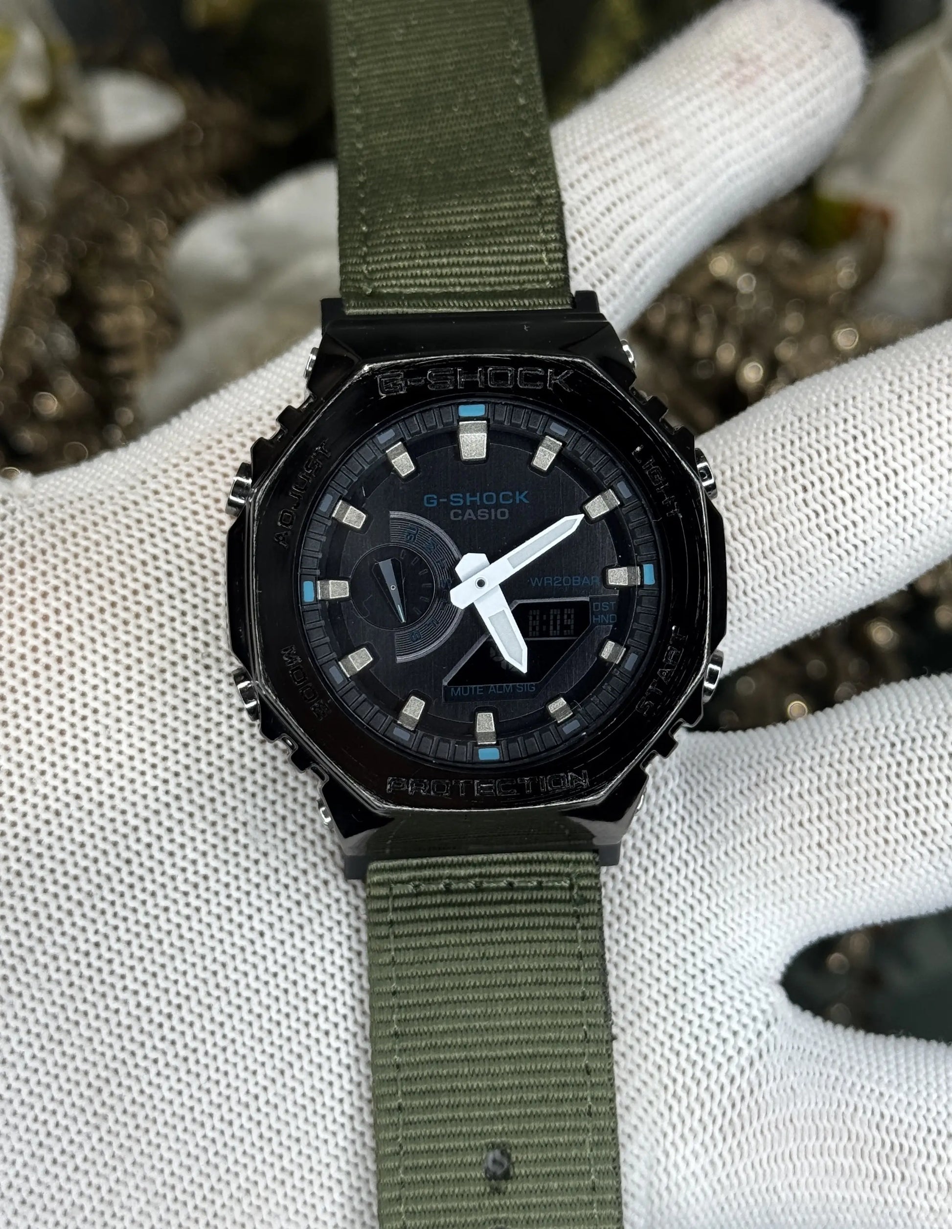 Gshock Ga2100 Gunmetal Green Premium Watch
