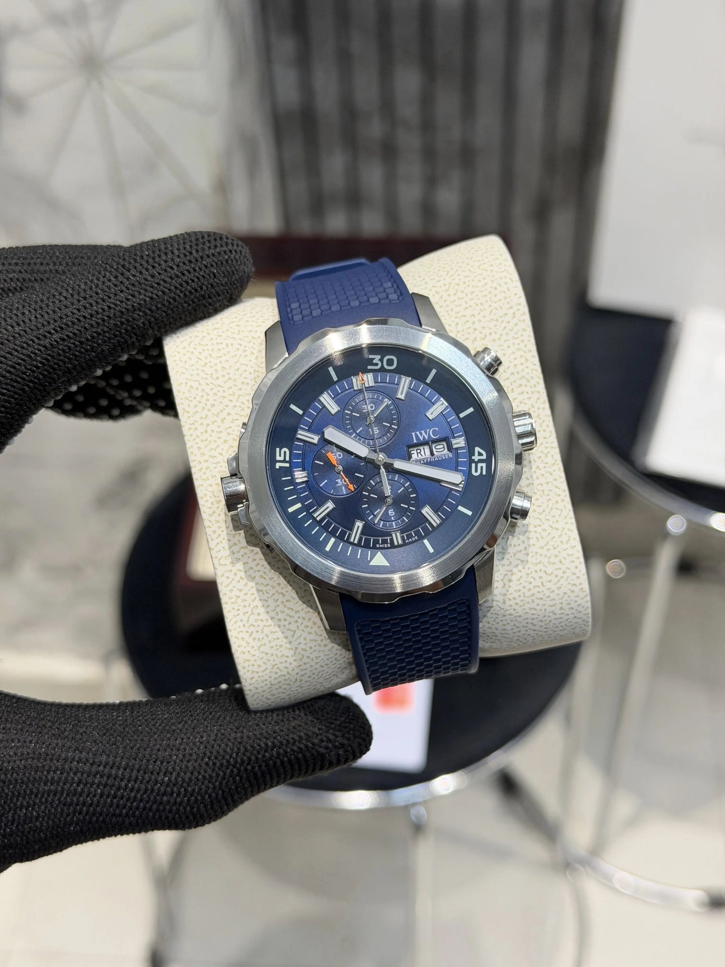 IWC AQUATIMER CHRONOGRAPH BLUE SILVER