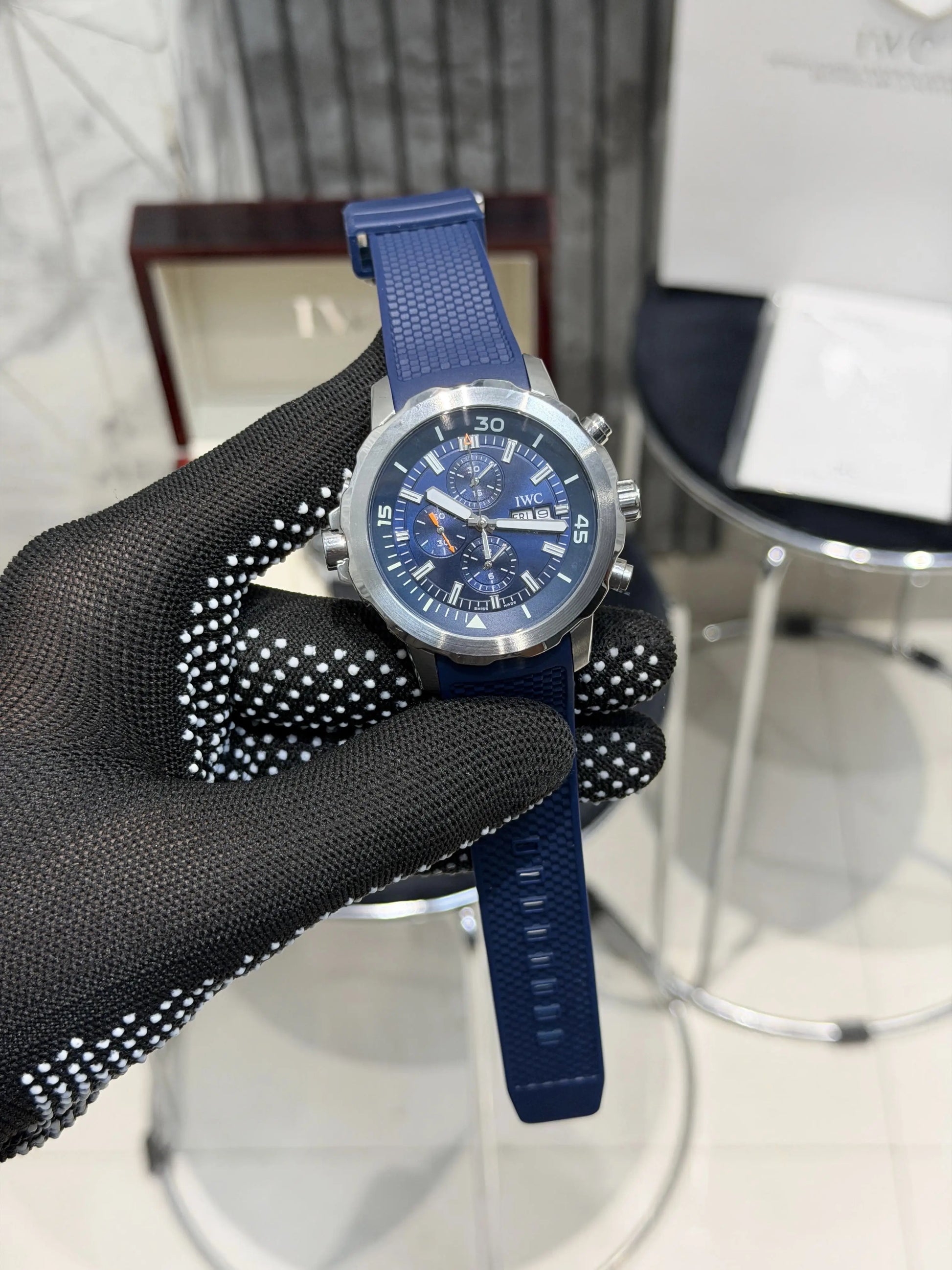 IWC AQUATIMER CHRONOGRAPH BLUE SILVER