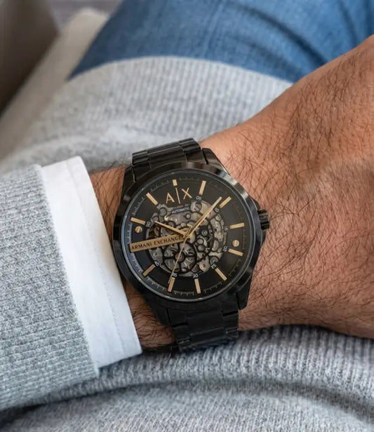 Arman_i Exchange Ax2418 Hampton Automatic Black Gold