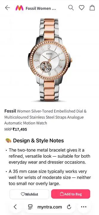 Fossi_l architect automatic 2 ton Copper-White