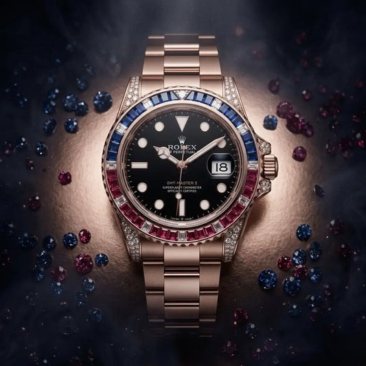 ROLEX GMT MASTER || RUBY DIAMOND SET BEZEL