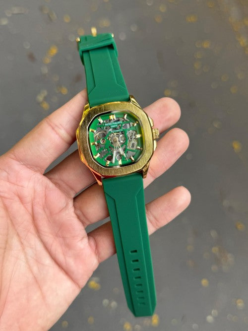 Patek Phillep e Skeleton Automatic Silicone