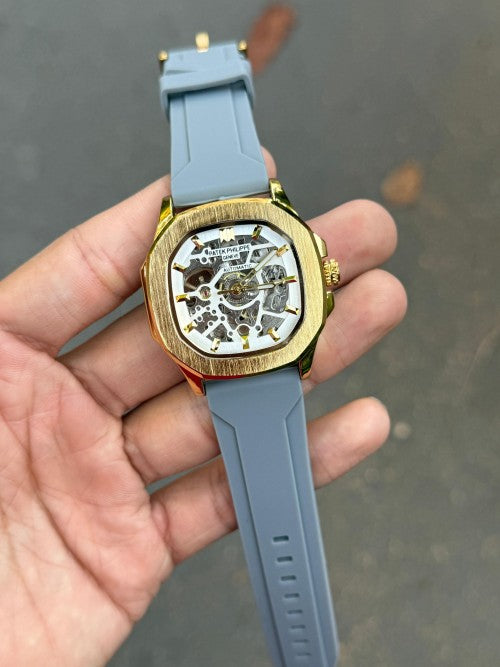 Patek Phillep e Skeleton Automatic Silicone