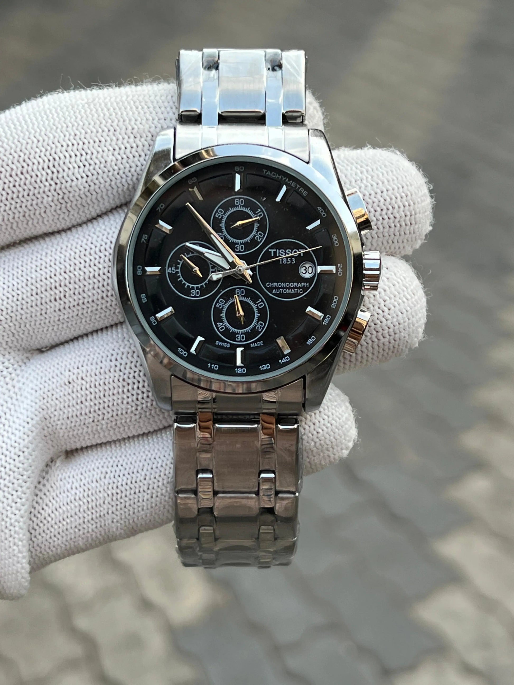 Tisso_t 1853 Couturier Silver-Black