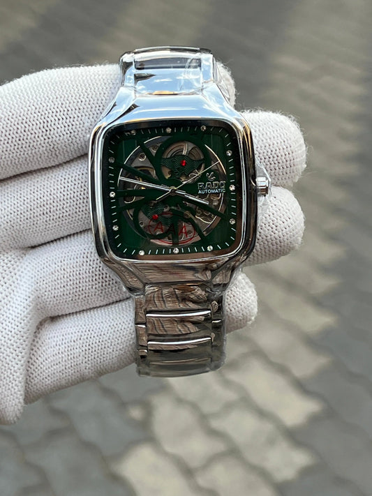 Rad_o Square Silver Green