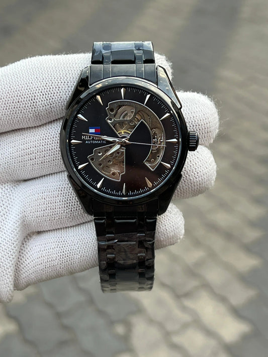 Tomm_y Hilfiger Automatic Skeleton Black