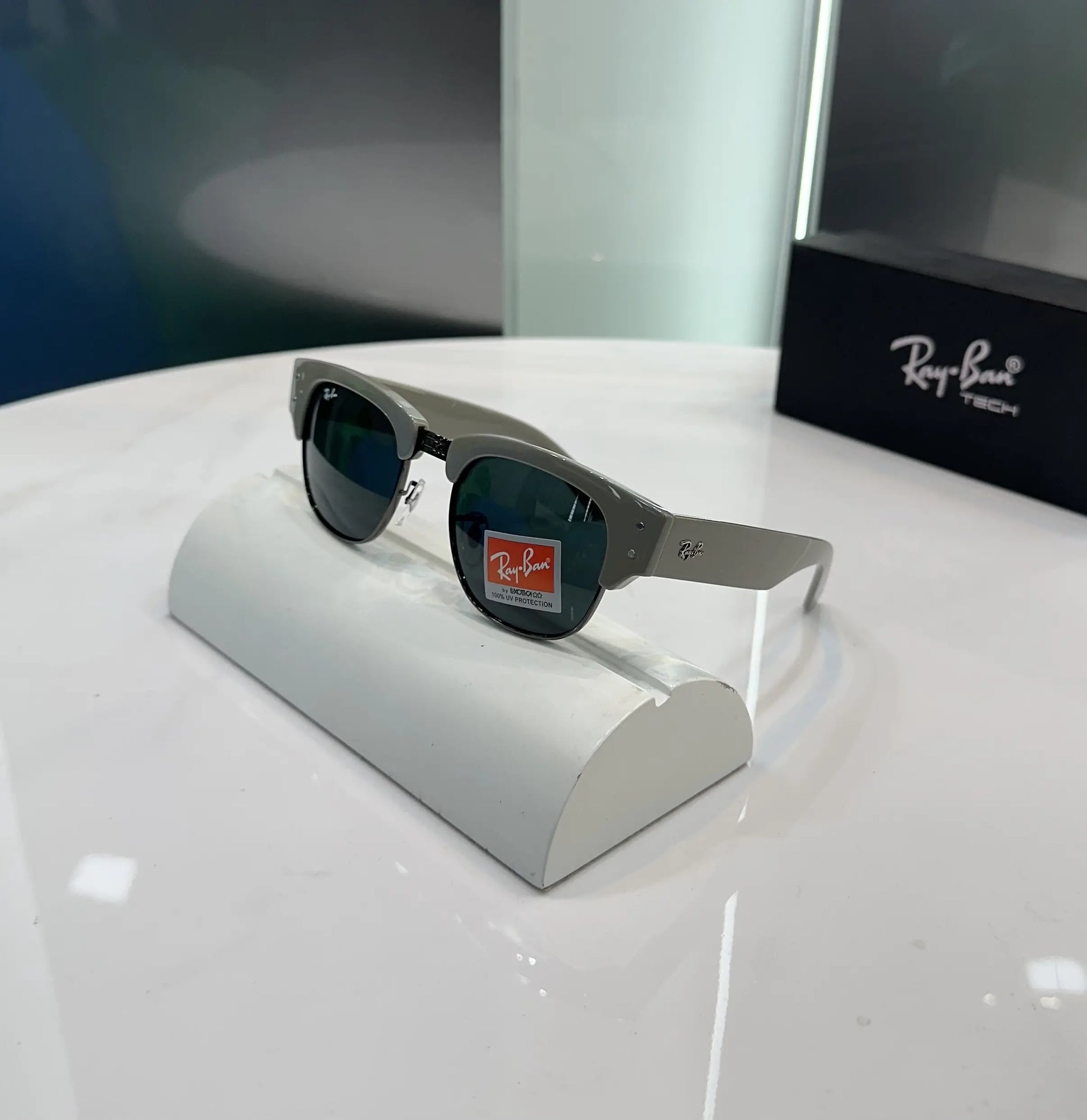 RayBan Clubmaster Grey Black Premium Shades 0316