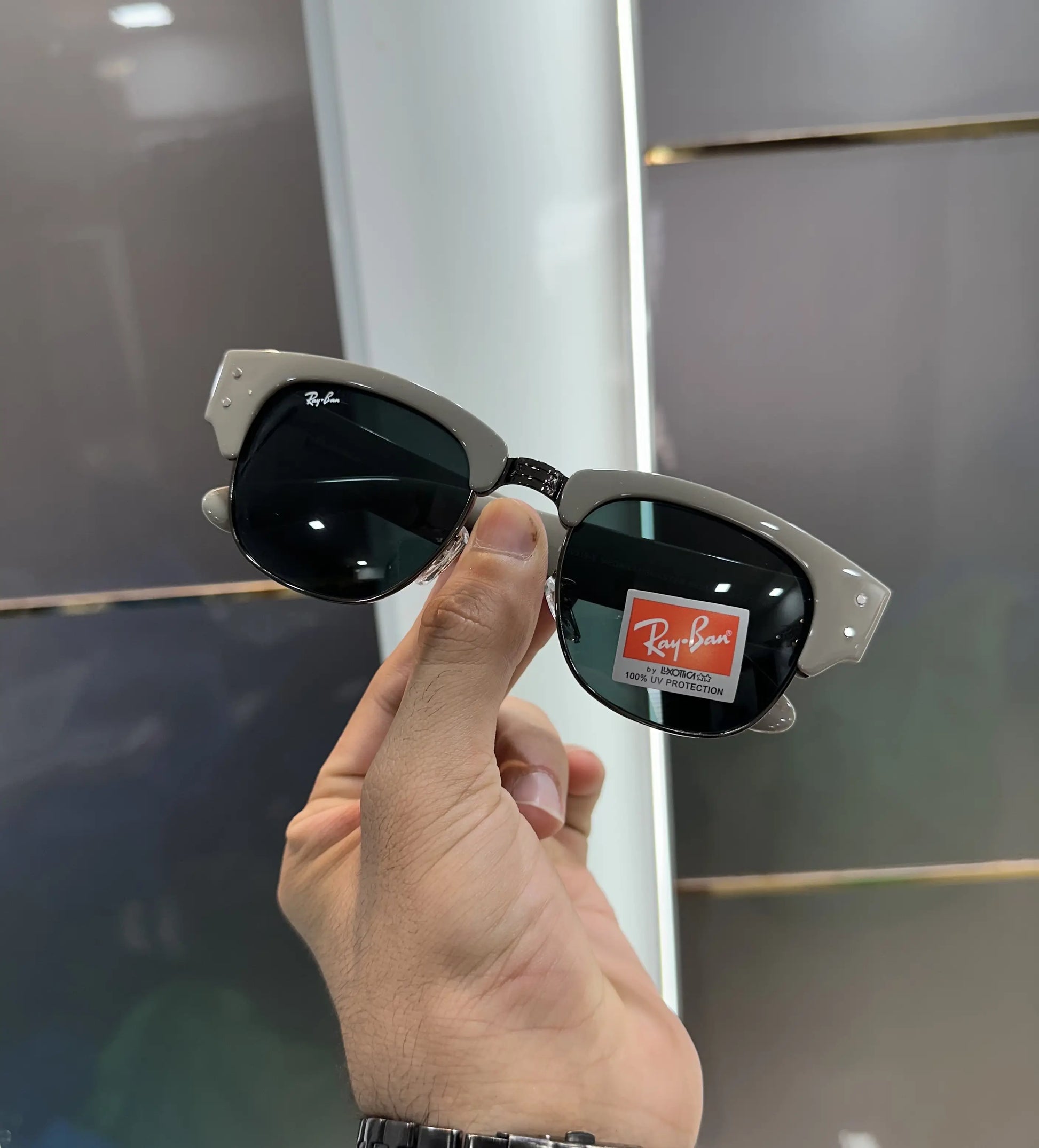 RayBan Clubmaster Grey Black Premium Shades 0316