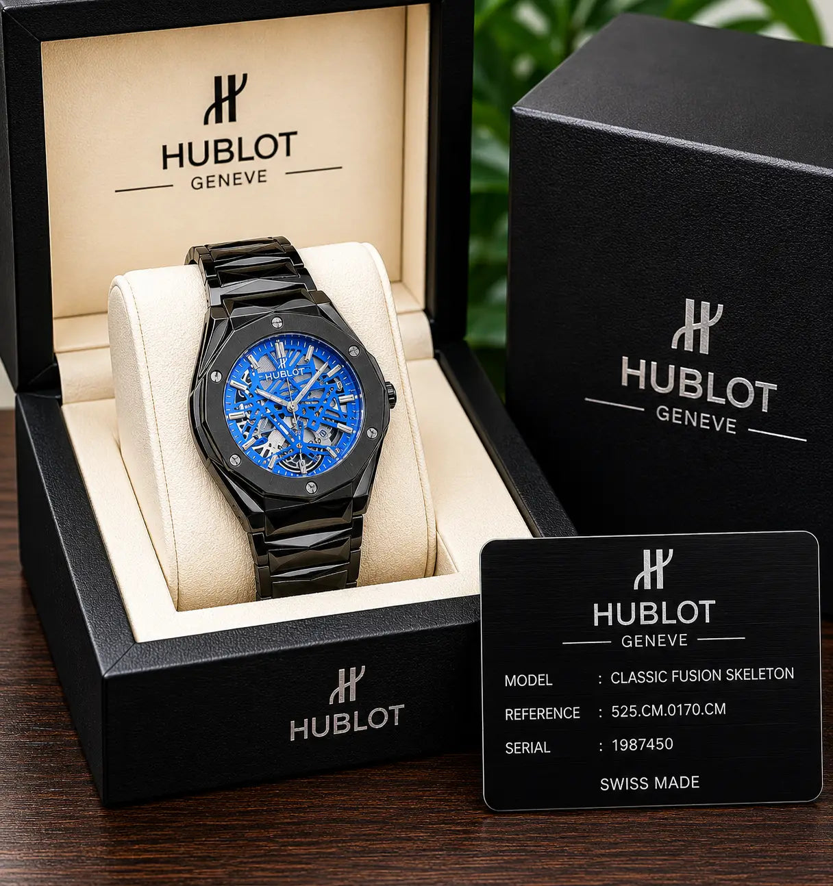 HUBLOT Tourbillon diamond cut chain