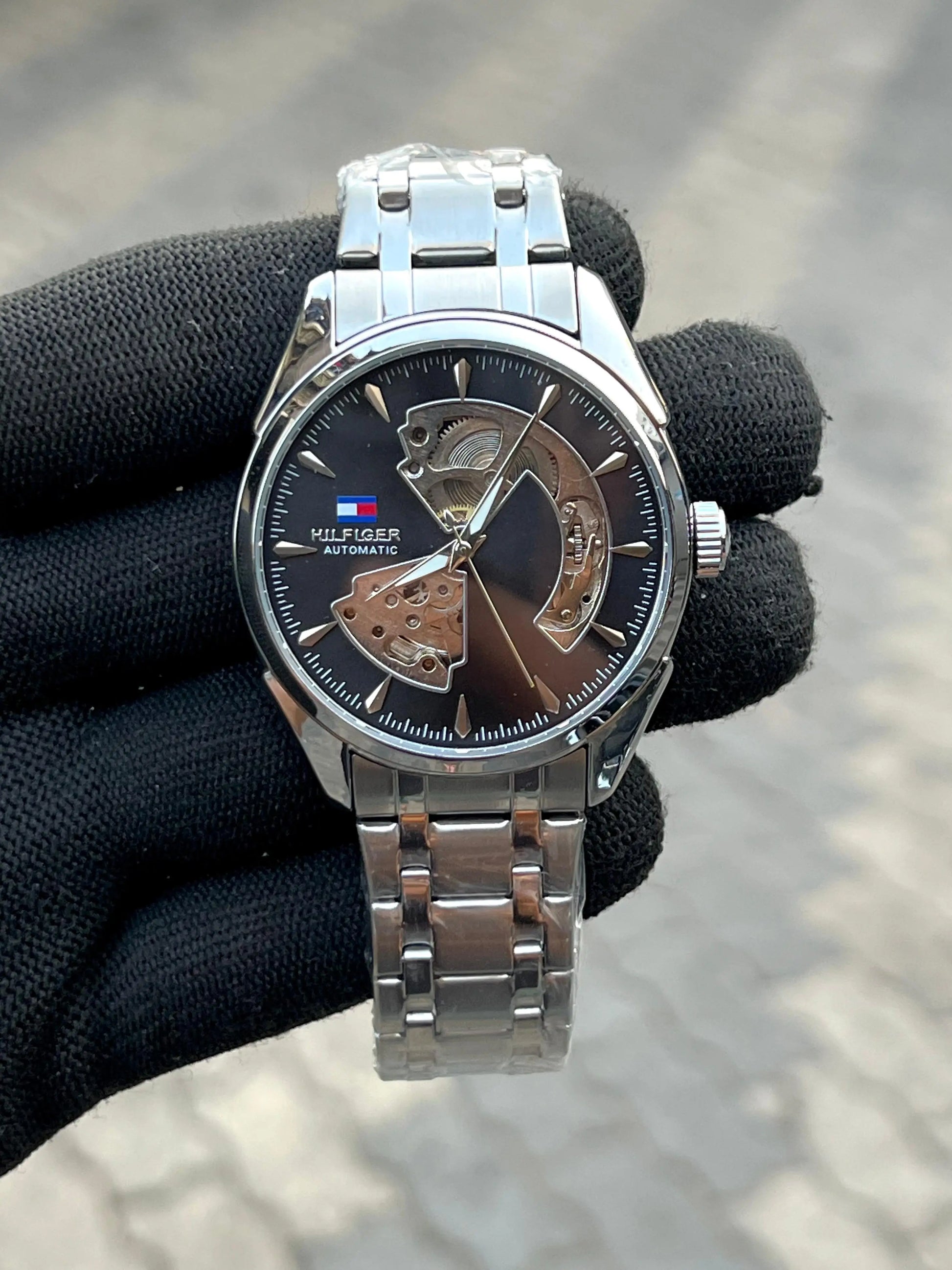 Tommy Hilfiger Automatic Silver Black