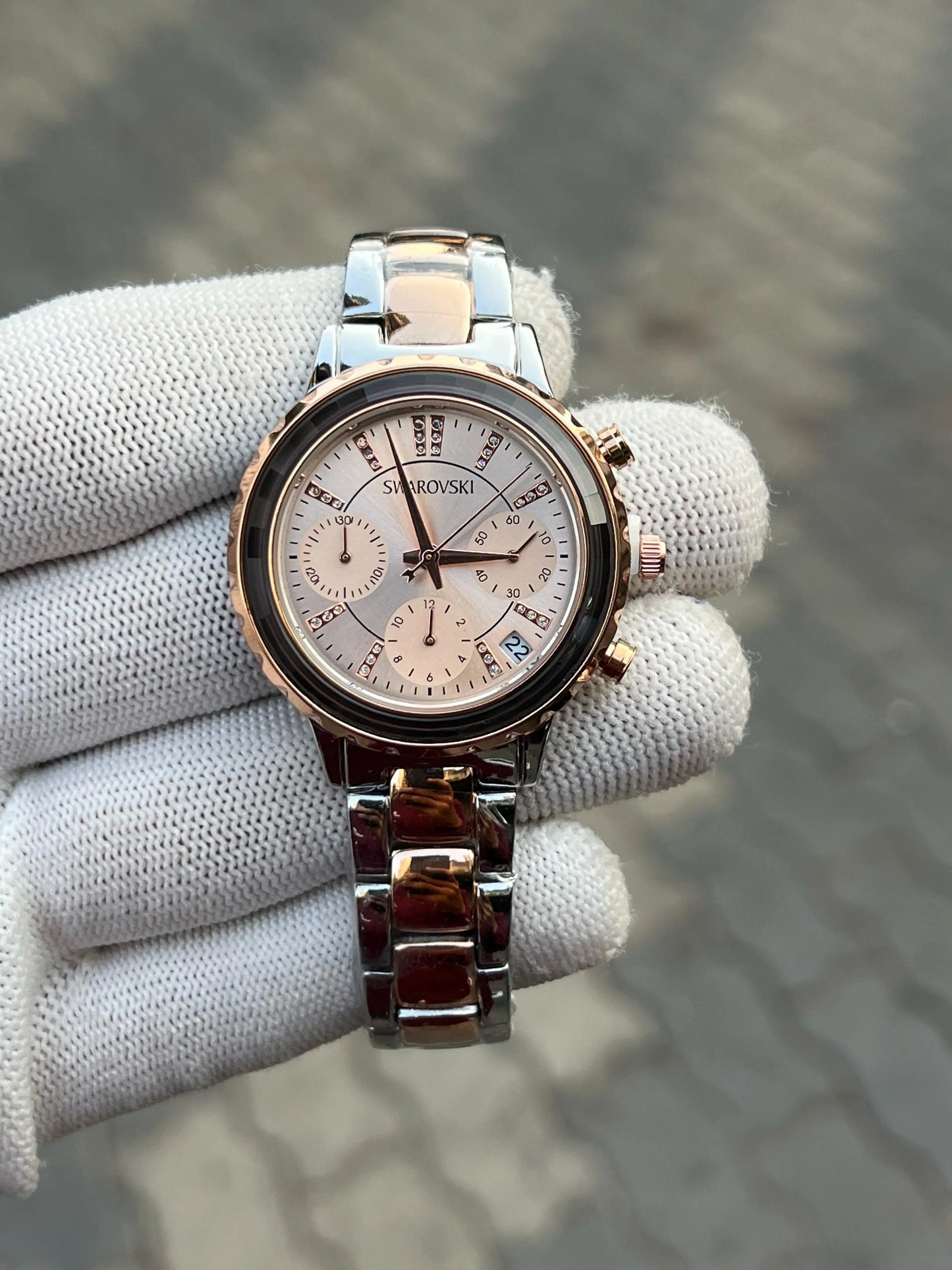 Swarovski Octea Lux Chrono Analog Two Tone Rose Gold