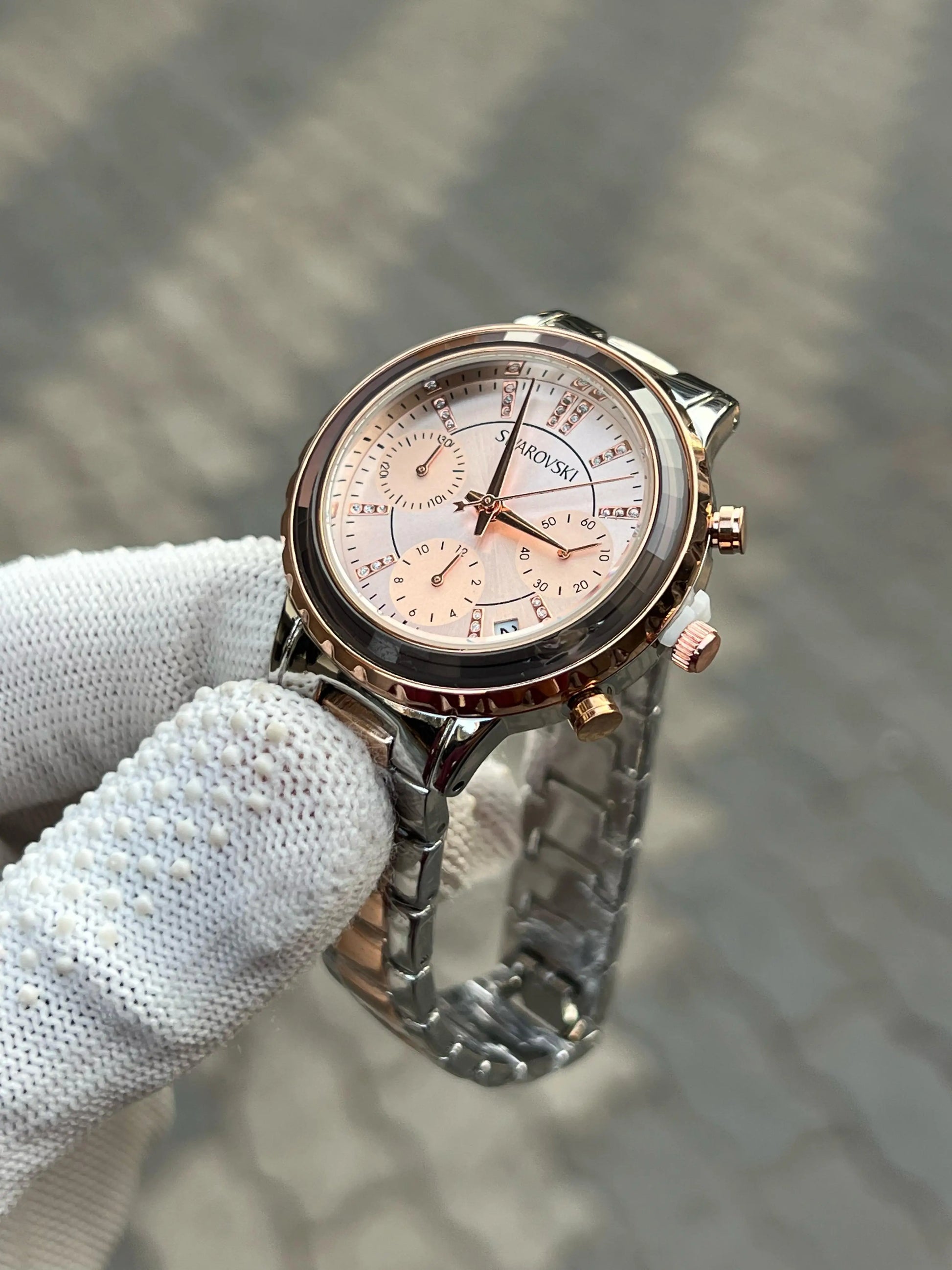 Swarovski Octea Lux Chrono Analog Two Tone Rose Gold