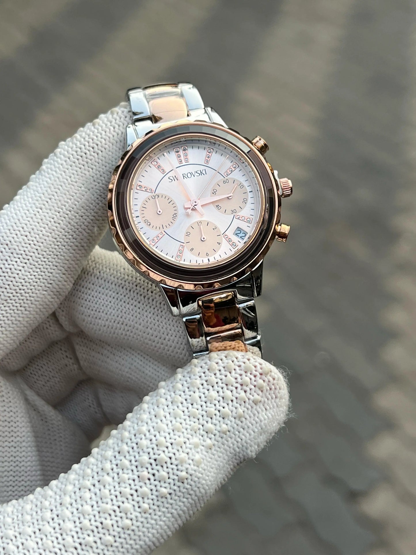 Swarovski Octea Lux Chrono Analog Two Tone Rose Gold