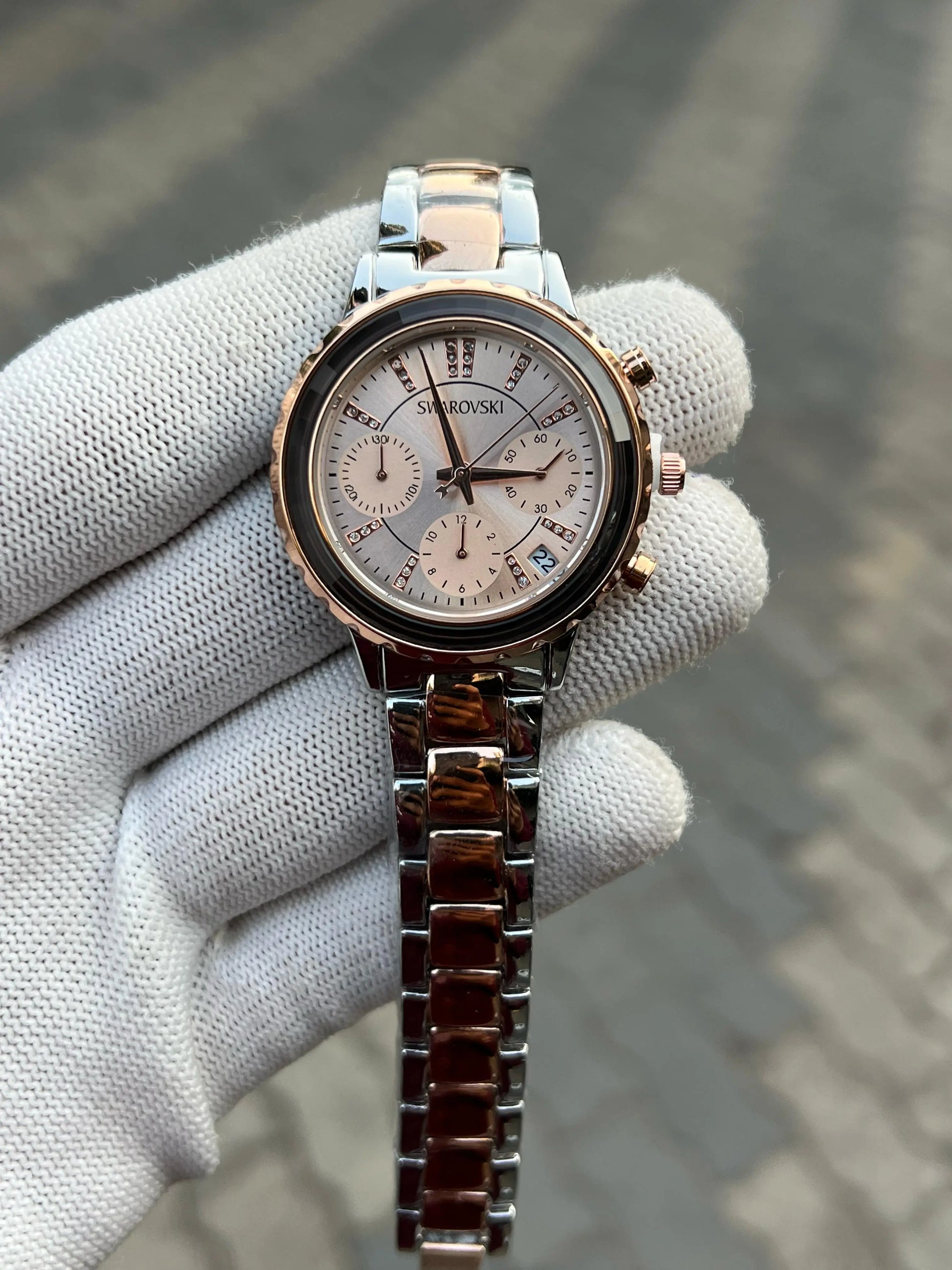 Swarovski Octea Lux Chrono Analog Two Tone Rose Gold
