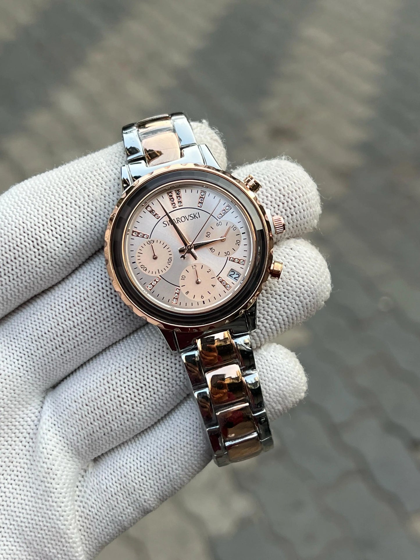 Swarovski Octea Lux Chrono Analog Two Tone Rose Gold