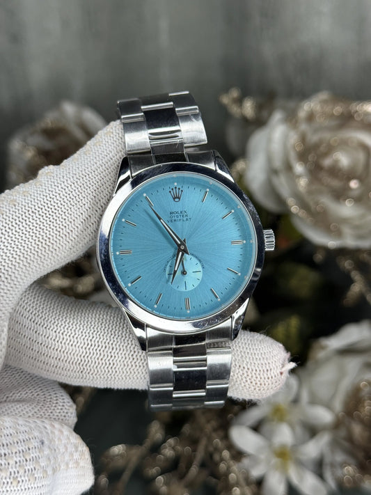 Role x Veriflat Silver Tiffany Blue Premium Watch
