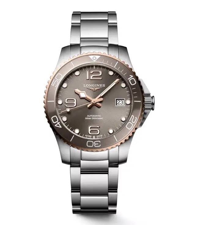 Longines Hydro Conquest Gray Rosegold
