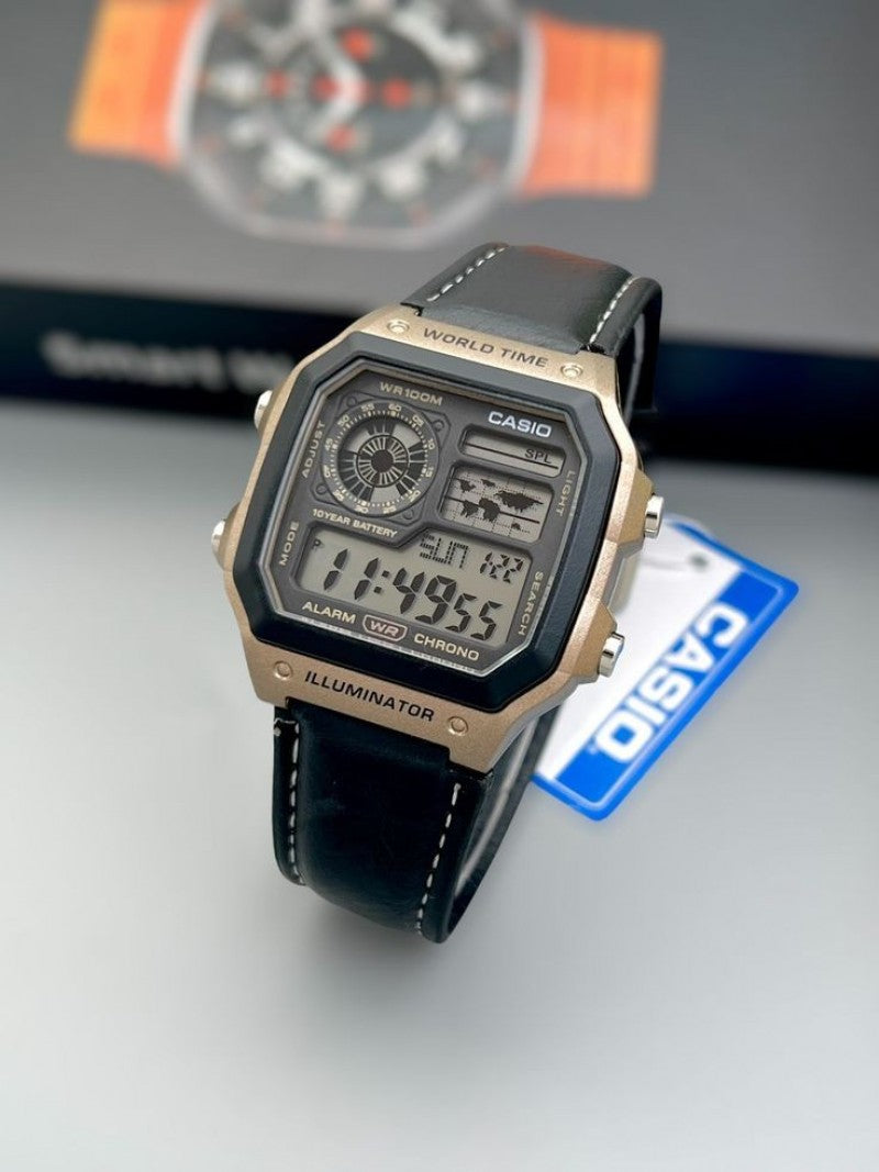 Casio AE 1200 Illuminator metal body og matt finish quality