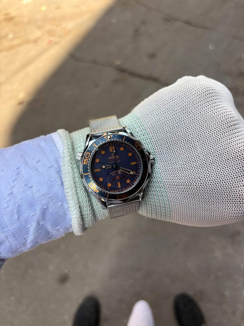 seamaster diver 300m automatic silver blue