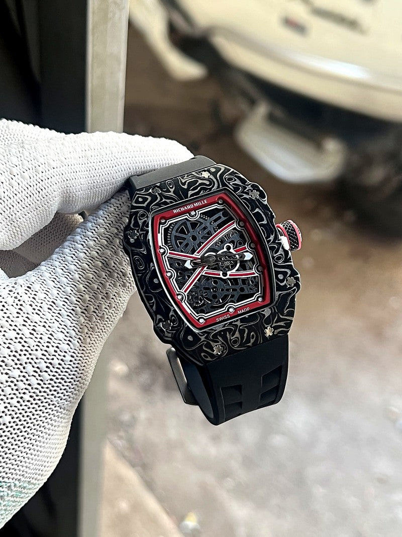 Richard Mille RM 67 01 Nadal Carbon Skeleton Dial Black Red Variants