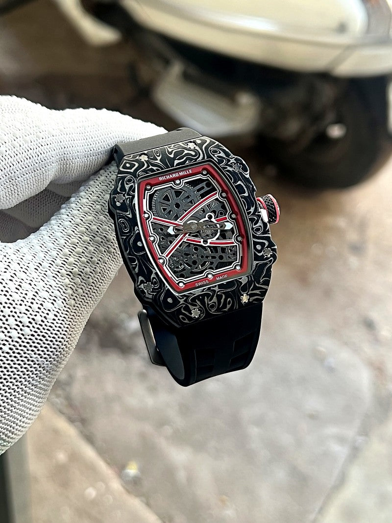 Richard Mille RM 67 01 Nadal Carbon Skeleton Dial Black Red Variants